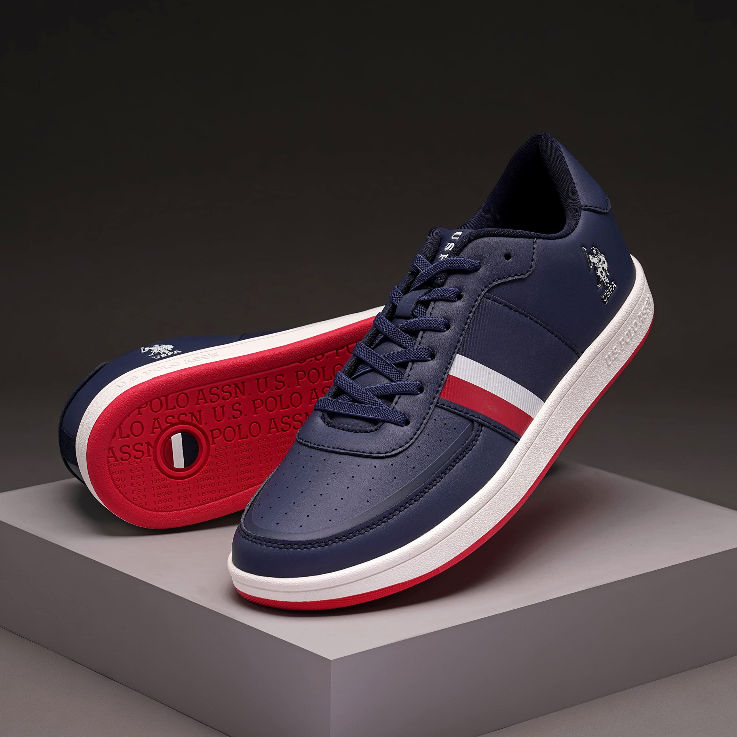 U.S. POLO ASSN. GAEL Men's Navy Slip on Sneakers-(UK/6)(2FD22531N01)