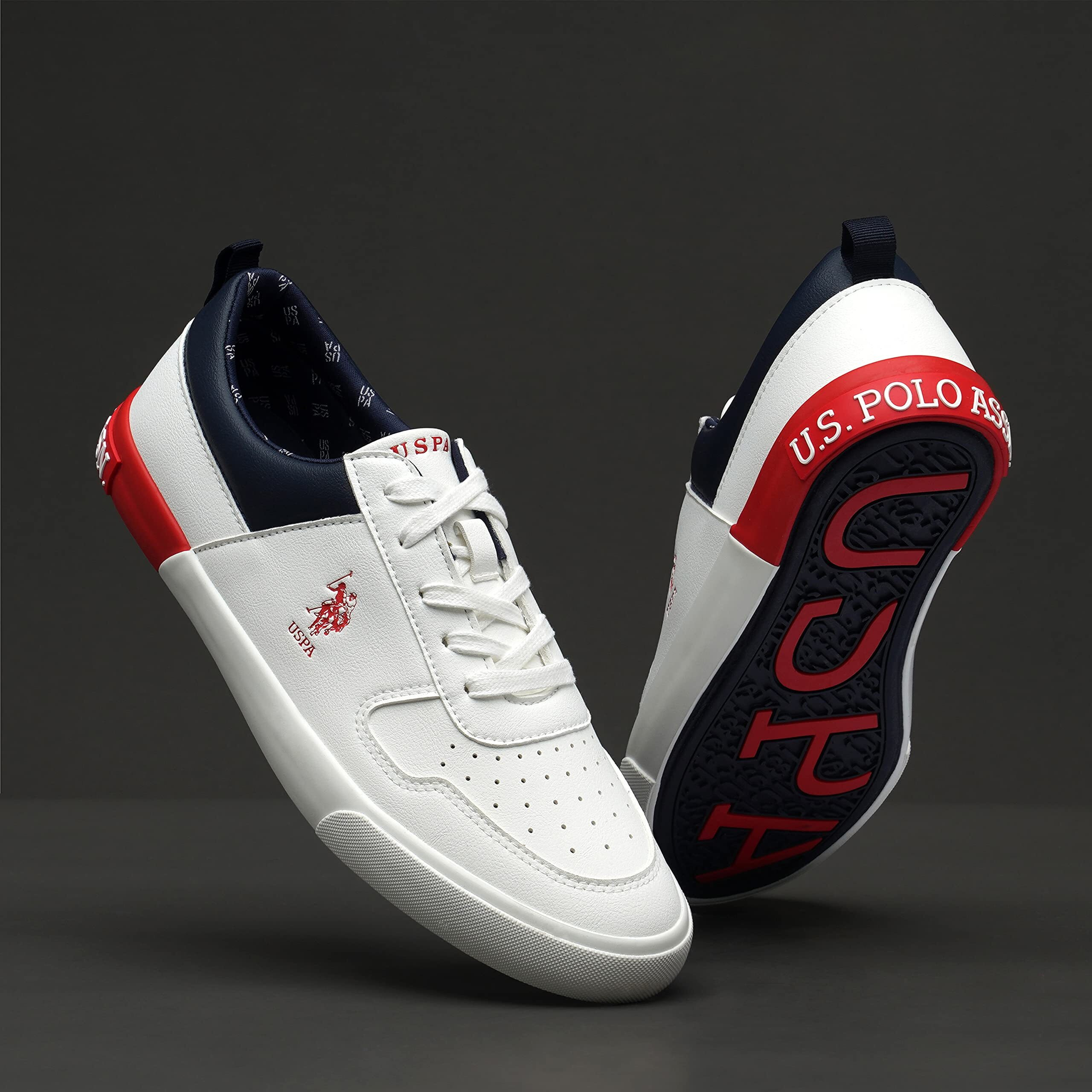 U.S. Polo Assn. Mens Clanal Off White Sneaker - 8 UK (2FD22561A01)