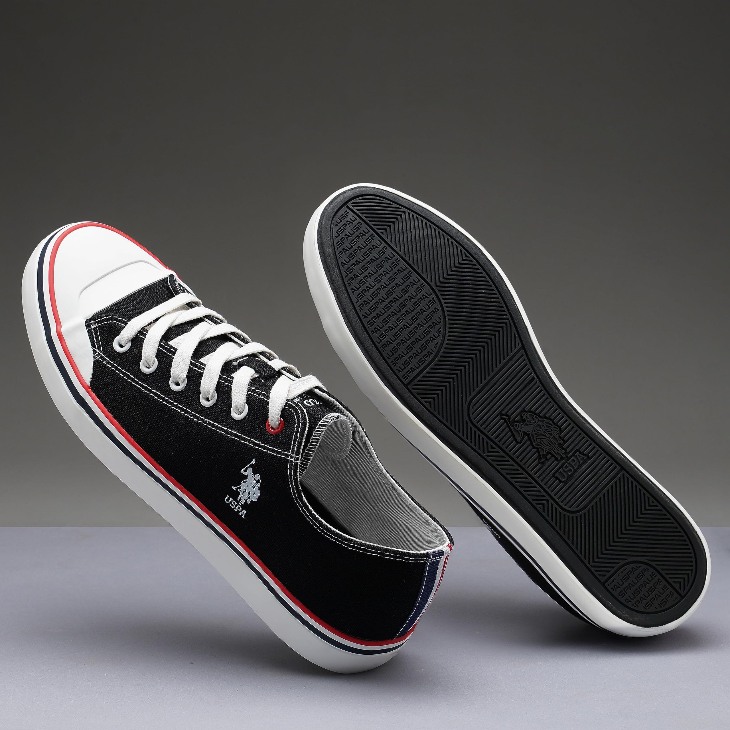 U.S. POLO ASSN. Kenna Men's Black Fashion Sneakers-(UK/7)(2FD23293Z01)