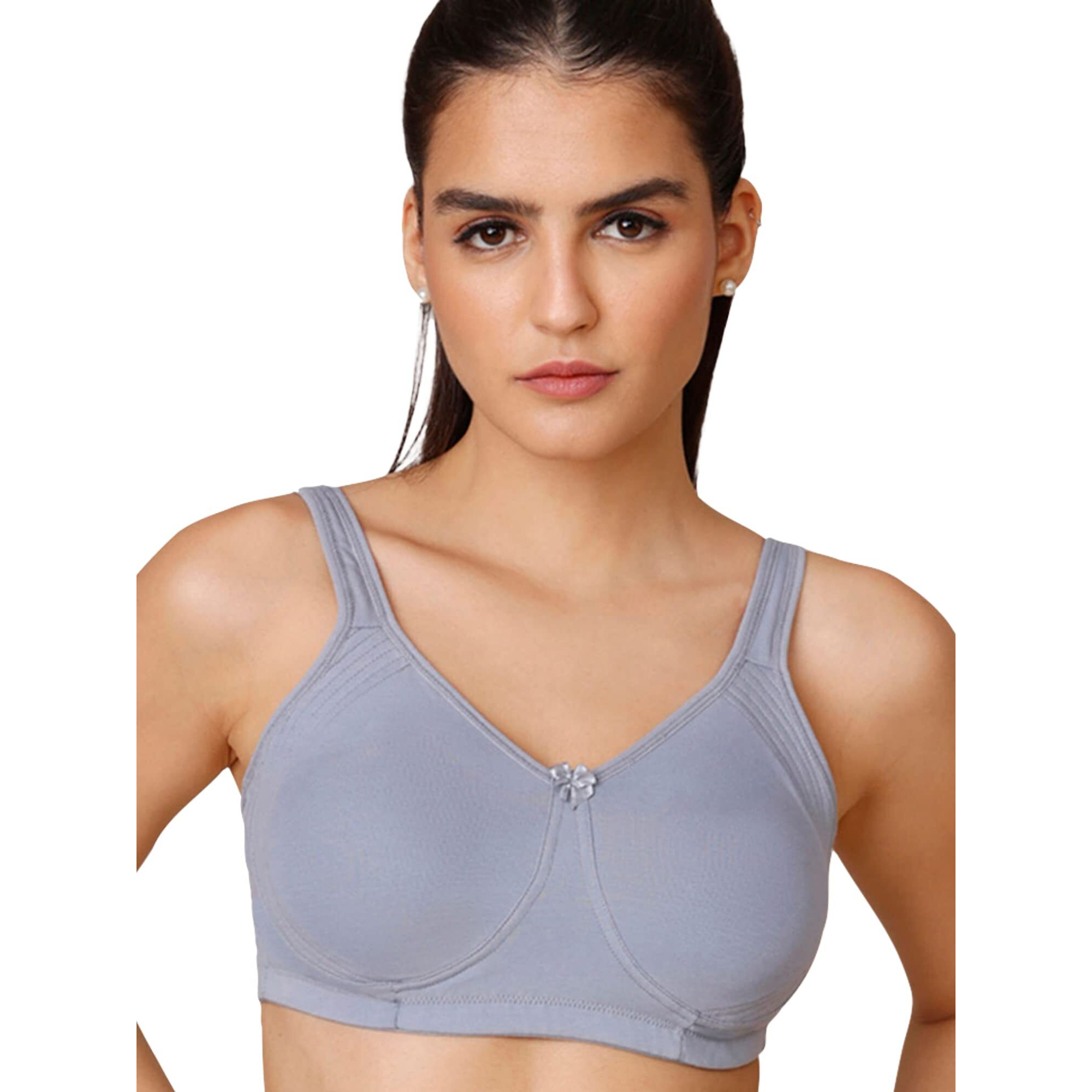 NYKD by Nykaa Encircled with Love Cotton Shape & Support Non Padded Non Wired NYB169 M Blue (32C)