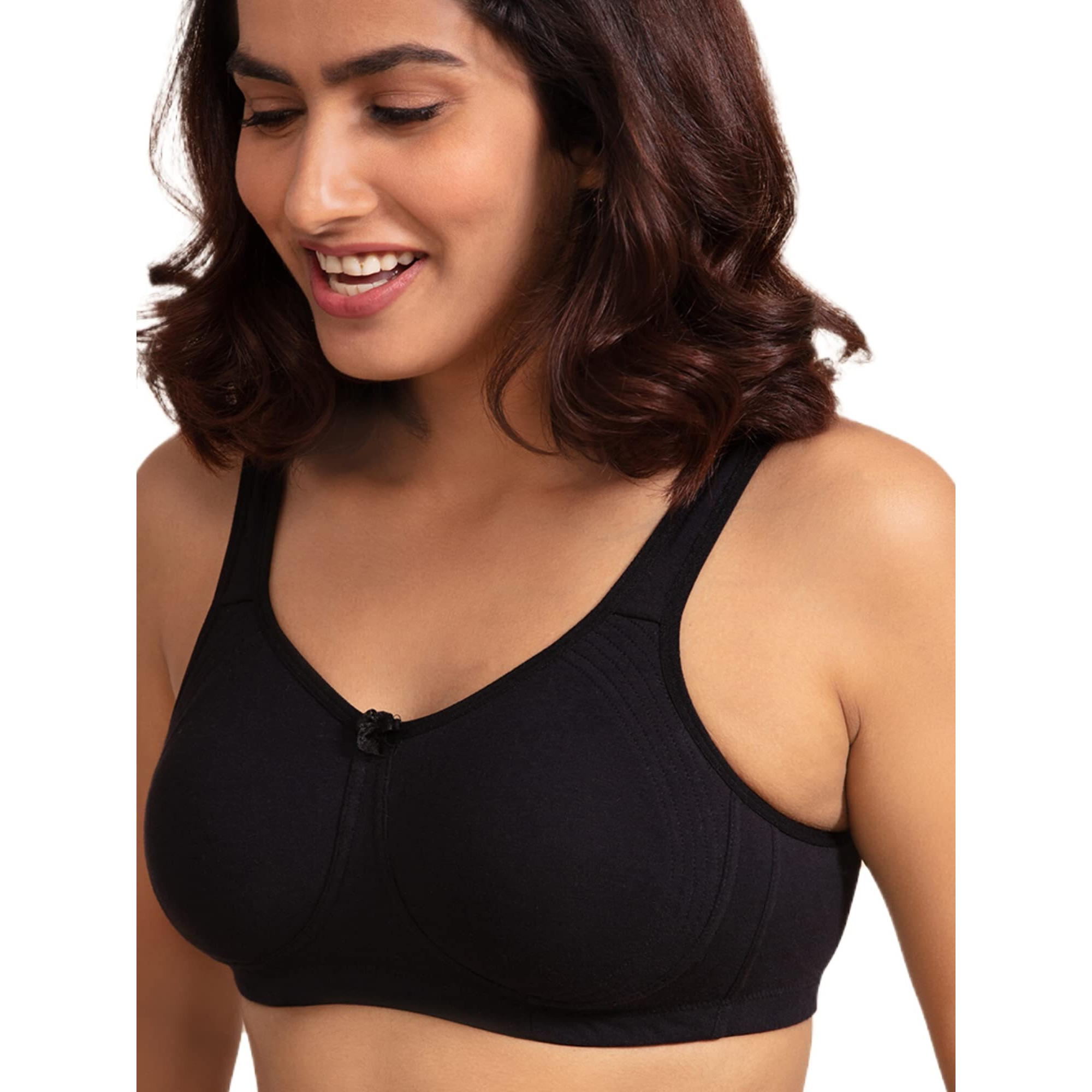 NYKD by Nykaa Encircled with Love Cotton Shape & Support Non Padded Non Wired NYB169 Black (38DD)