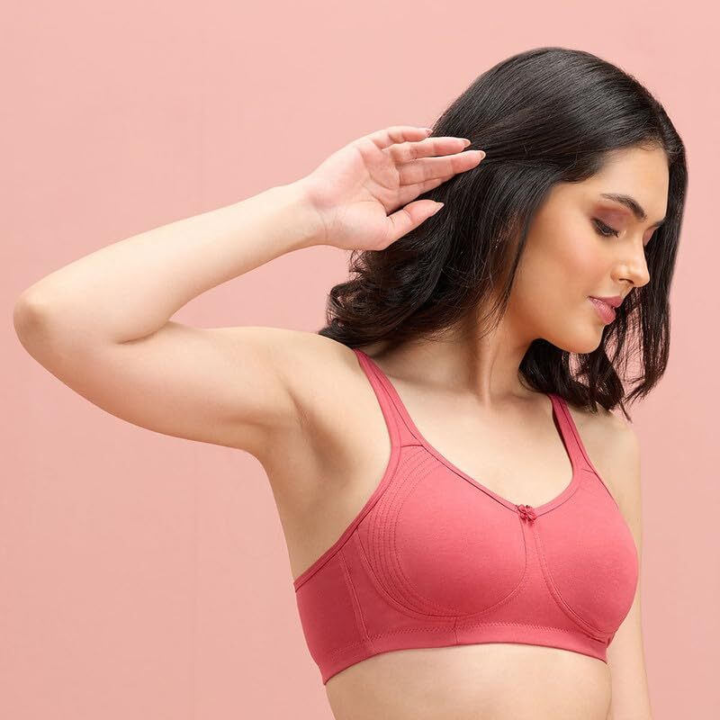 NYKD by Nykaa Encircled with Love Cotton Shape & Support Non Padded Non Wired NYB169 Orange (34DD)