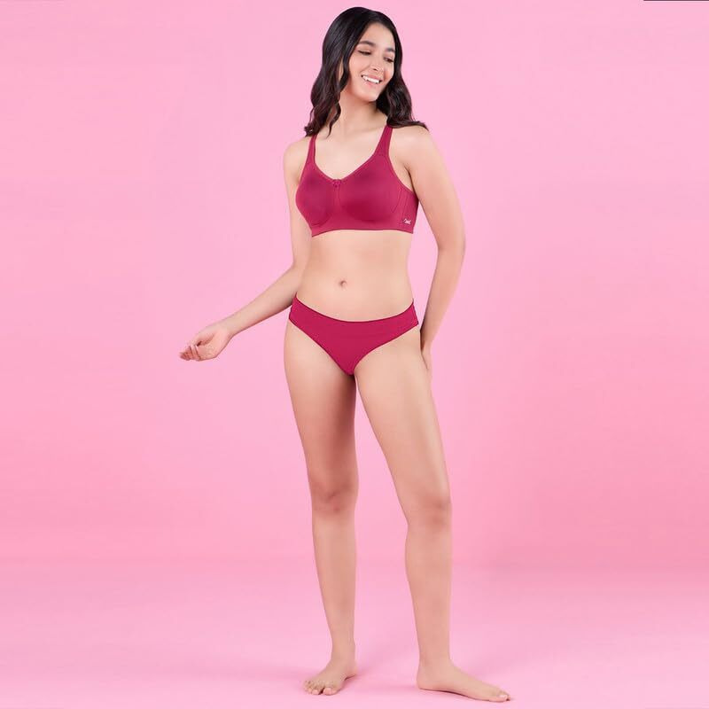 NYKD by Nykaa Encircled with Love Cotton Shape & Support Non Padded Non Wired NYB169 Berry (32B)