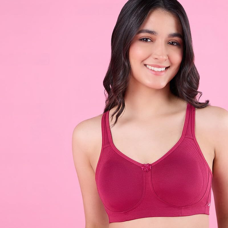 NYKD by Nykaa Encircled with Love Cotton Shape & Support Non Padded Non Wired NYB169 Berry (32C)