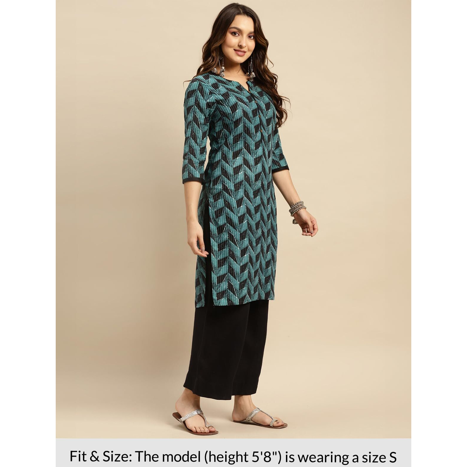 rangita Blue Cotton Knee Length Printed Straight Kurti for Women | Kurta for Women_2XL