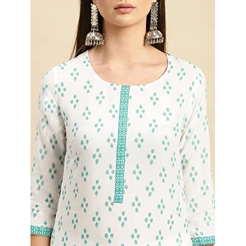 rangita White & Yellow Rayon Knee Length Printed Straight Kurti for Women | Kurta for Women_2XL (Pack of 2)