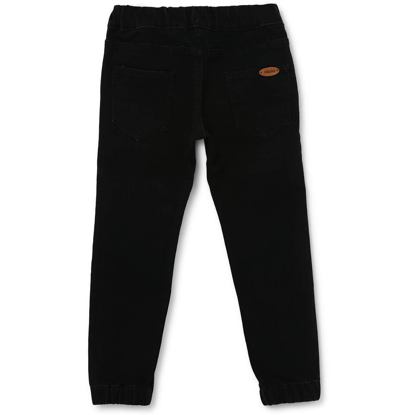 Urbano Juniors Boy's Black Slim Fit Stretchable Jogger Jeans (junhpsjoggerboy-black-13-14)
