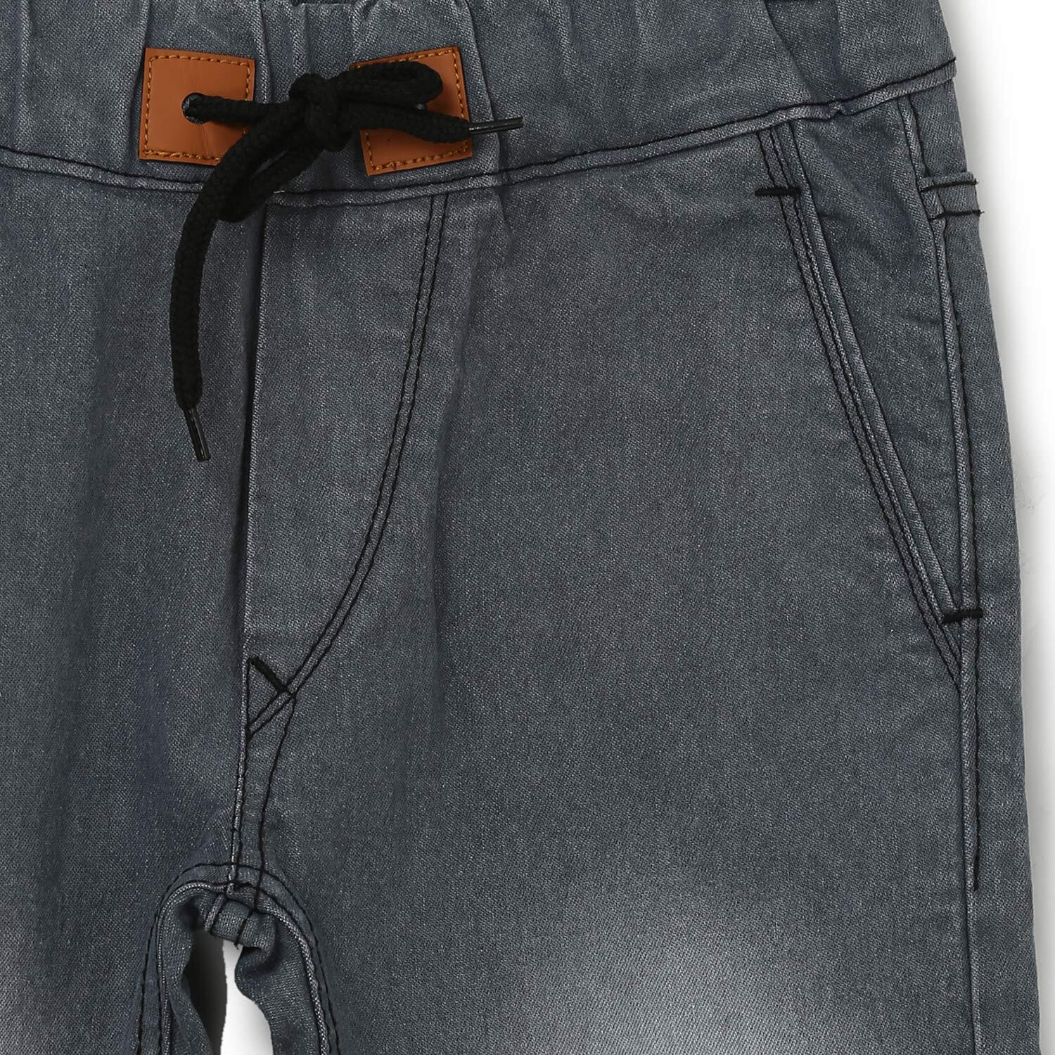 Urbano Juniors Boy's Slim Fit Jeans (junhpsjoggerboy-mgrey-7-8_Grey_7-8 Years)