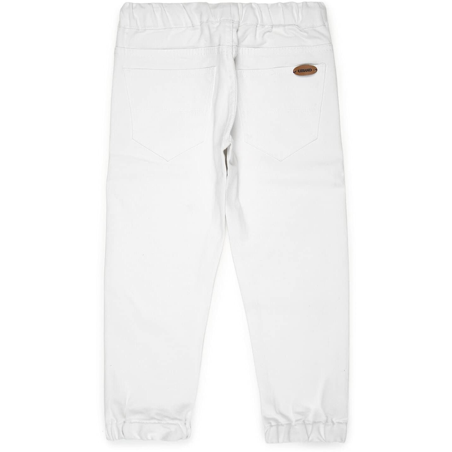 Urbano Juniors Boy's White Slim Fit Jogger Jeans Stretch (junhpsjoggerboy-white-4-5)
