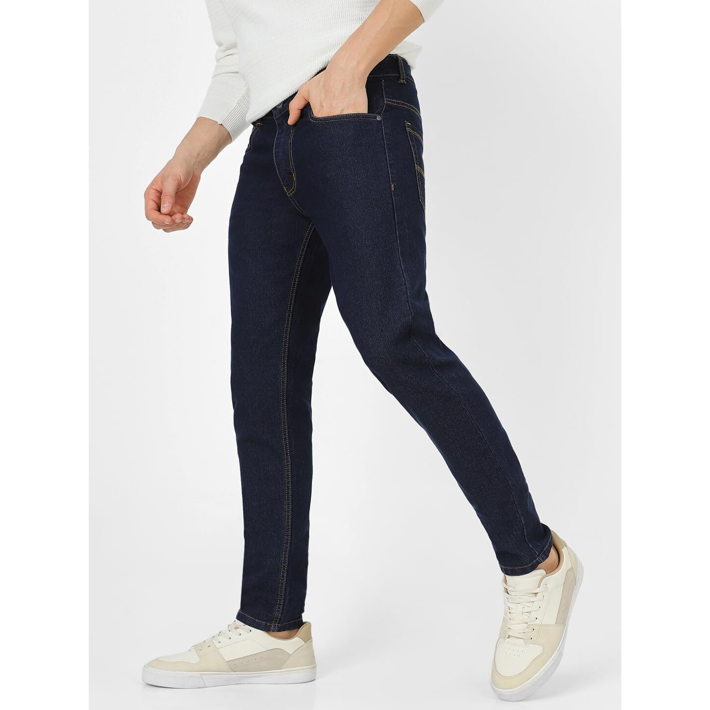Urbano Fashion Men's Dark Blue Slim Fit Solid Jeans Stretchable (eps-dblue-28-02)