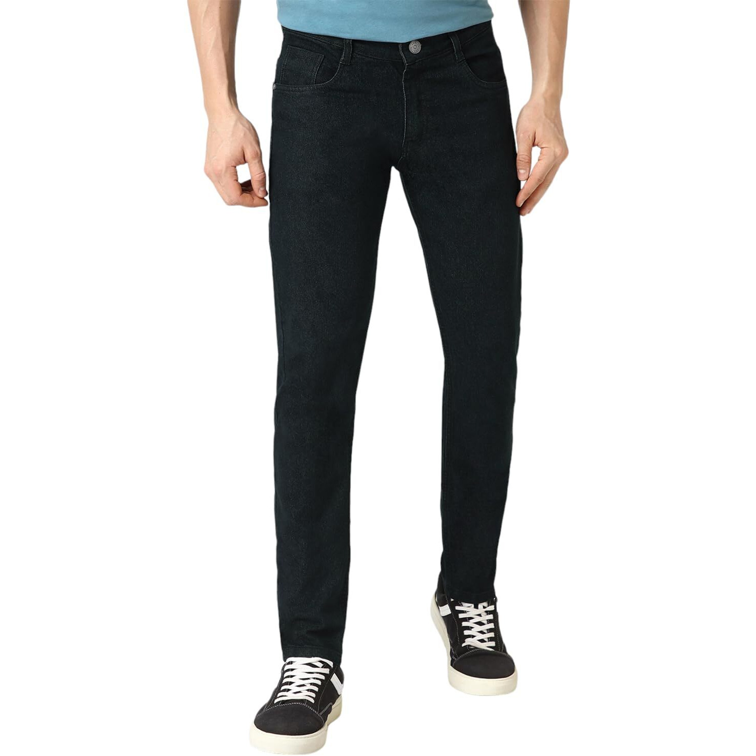 Urbano Fashion Men's Dark Green Slim Fit Solid Jeans Stretchable (epsjean-green-36-02)