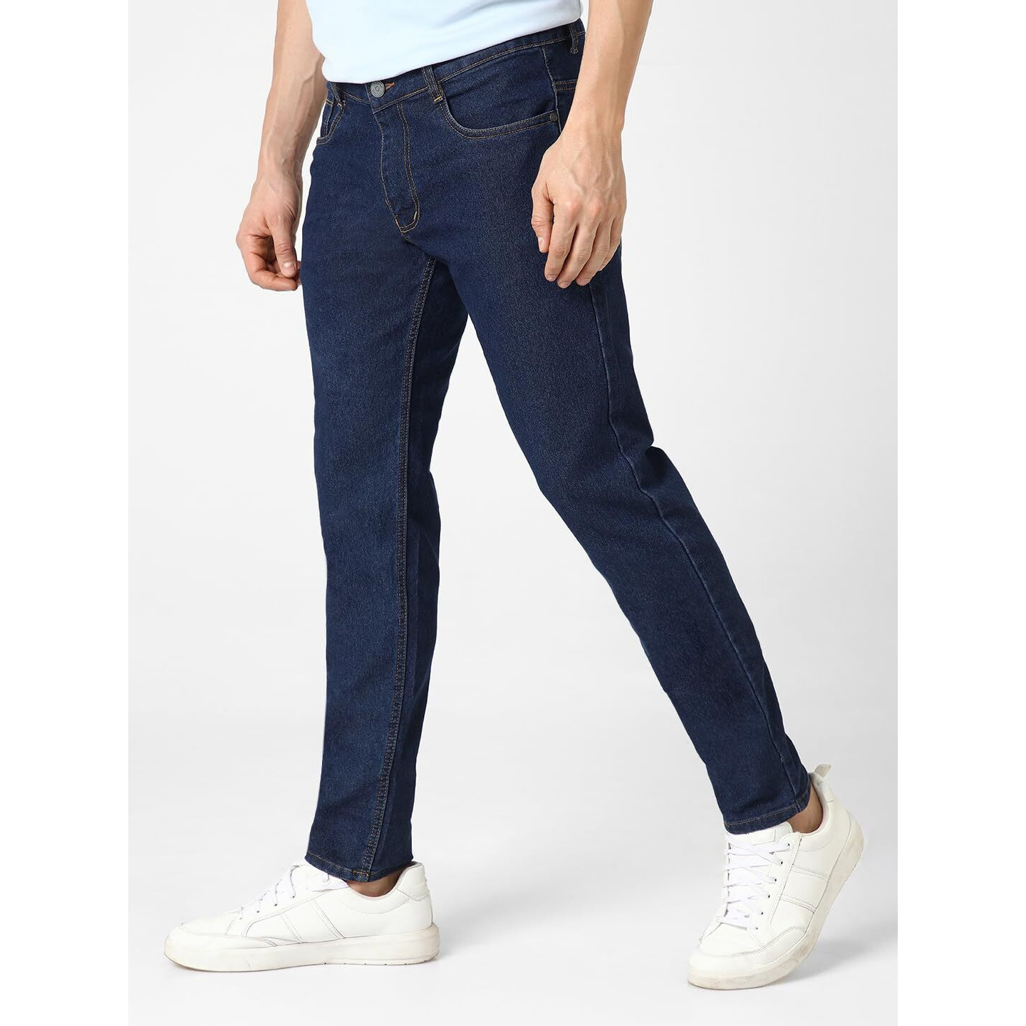 Urbano Fashion Men's Blue Slim Fit Solid Denim Jeans Stretchable (eps-mblue-38-02)