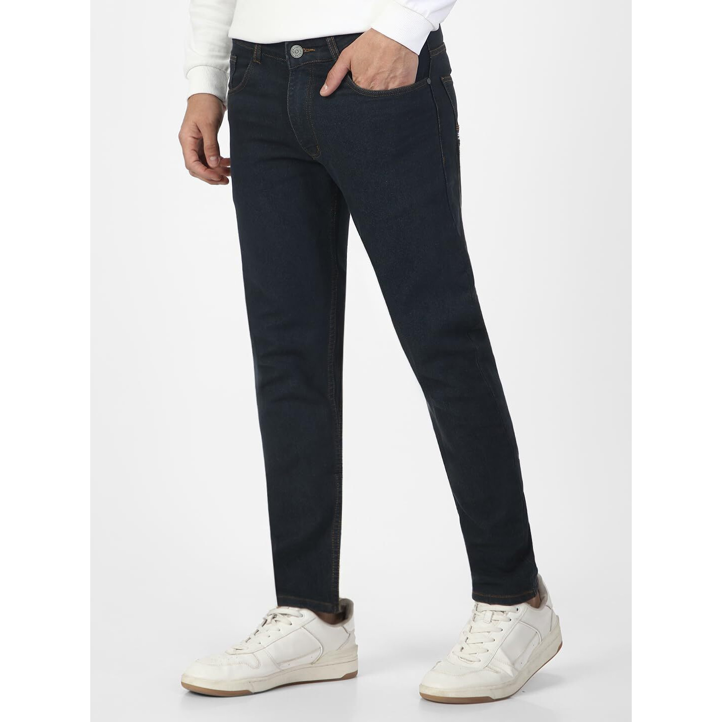 Urbano Fashion Men's Dark Grey Slim Fit Washed Jeans Stretchable (eps-dgrey-32)
