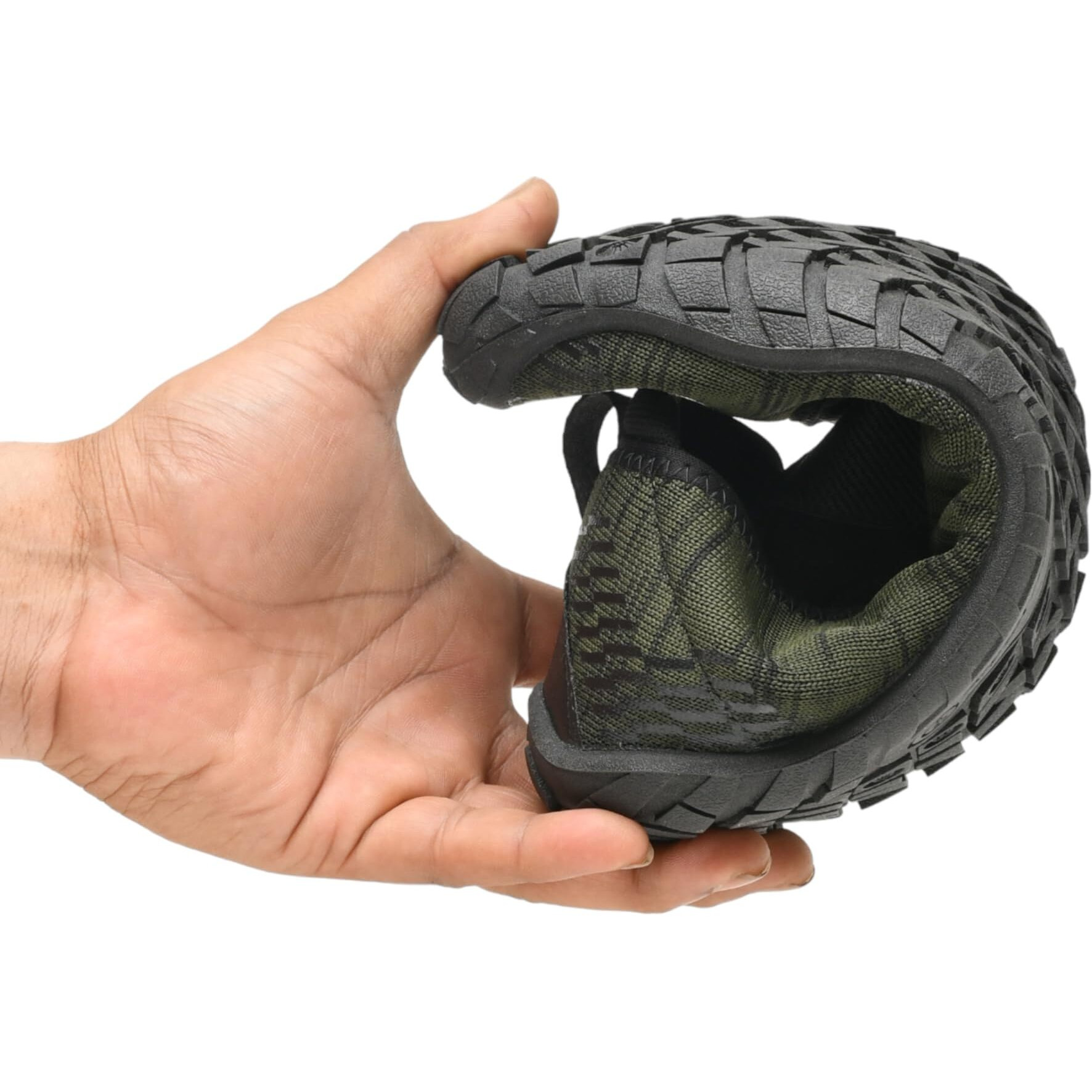 Impakto Barefoot Shoe for Men (Olive, 6)