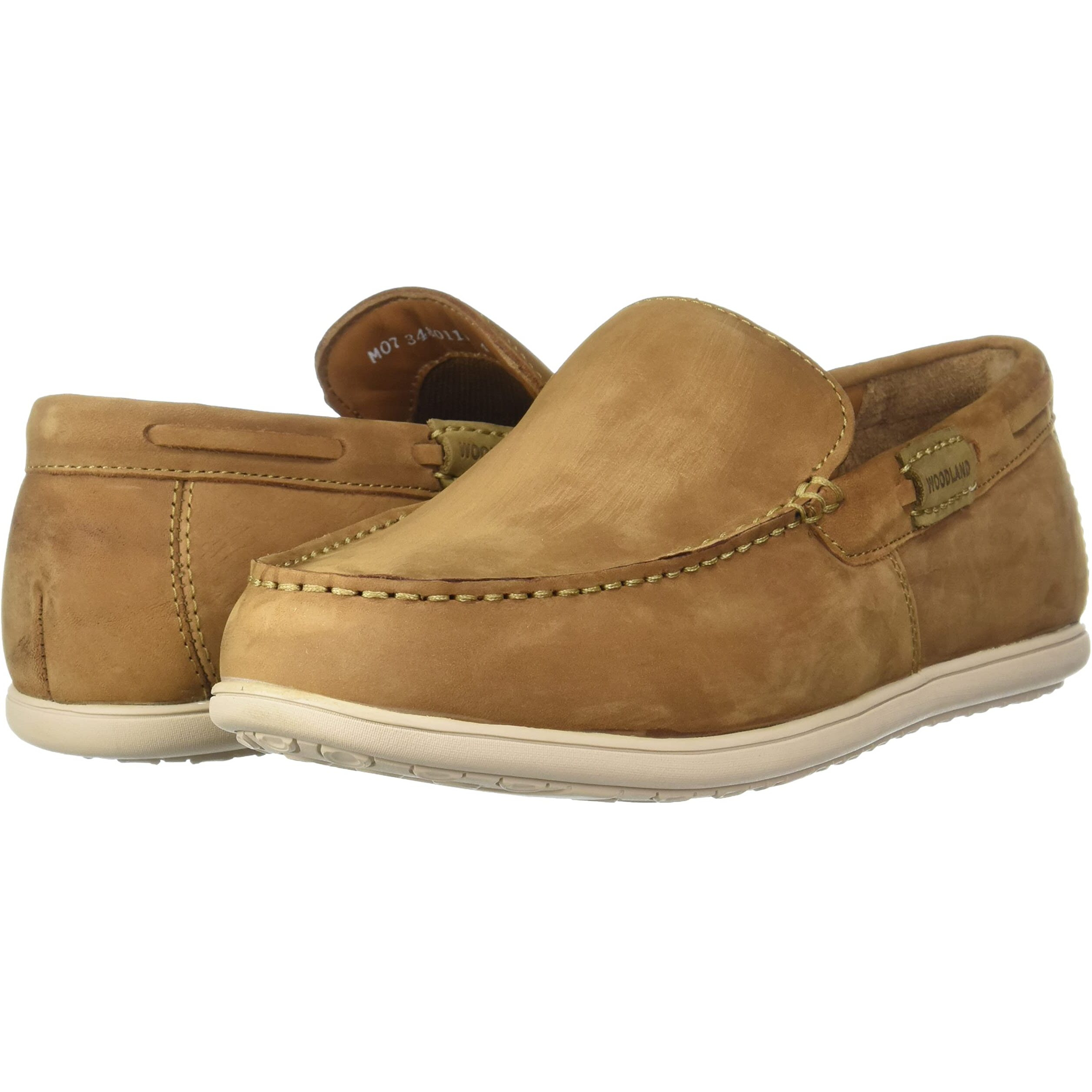 Woodland Men's Cashew Brown Leather Loafer (OGCC 3480119)