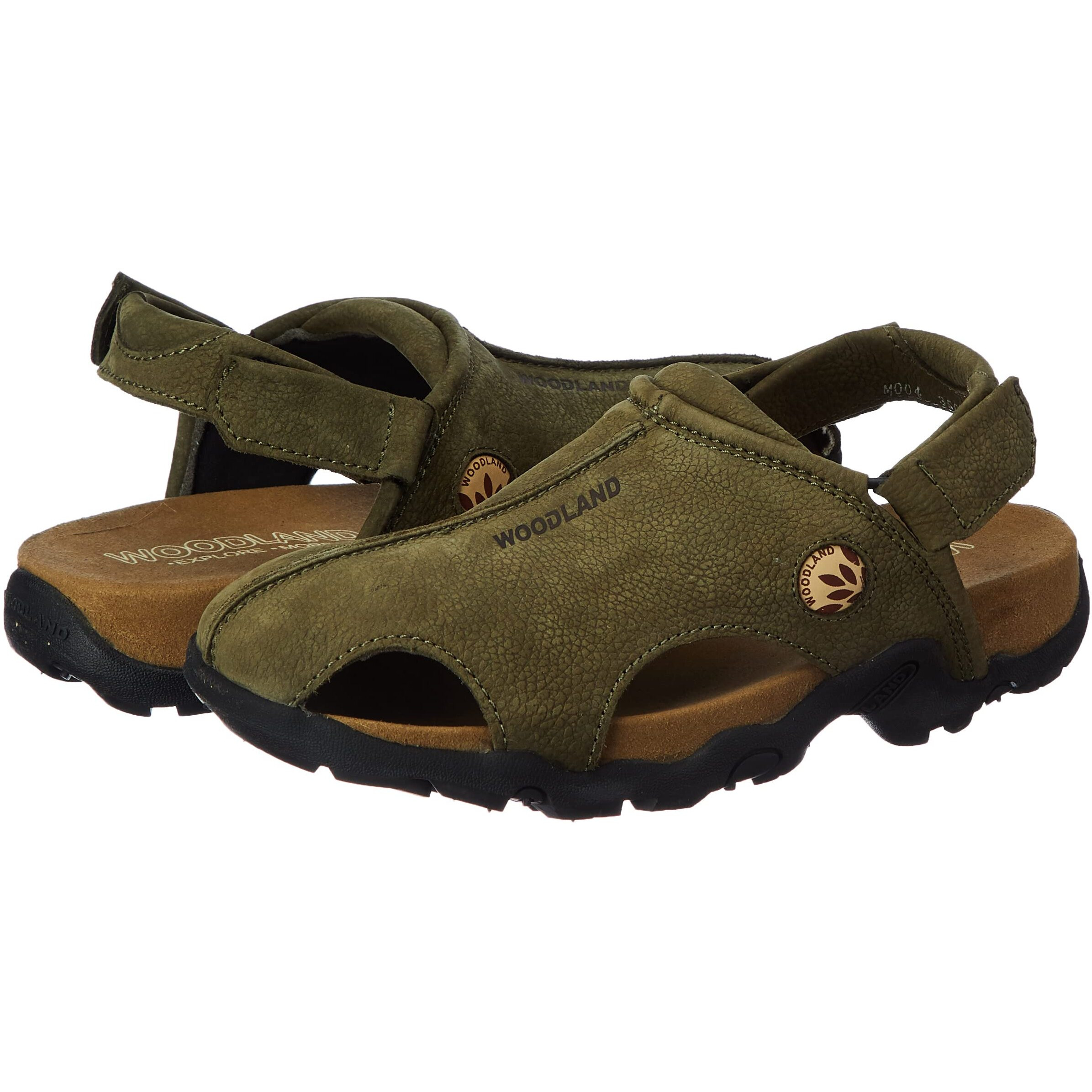 Woodland Men's Olive Green Leather Sandal-6 UK (40 EU) (OGD 0350107NW)
