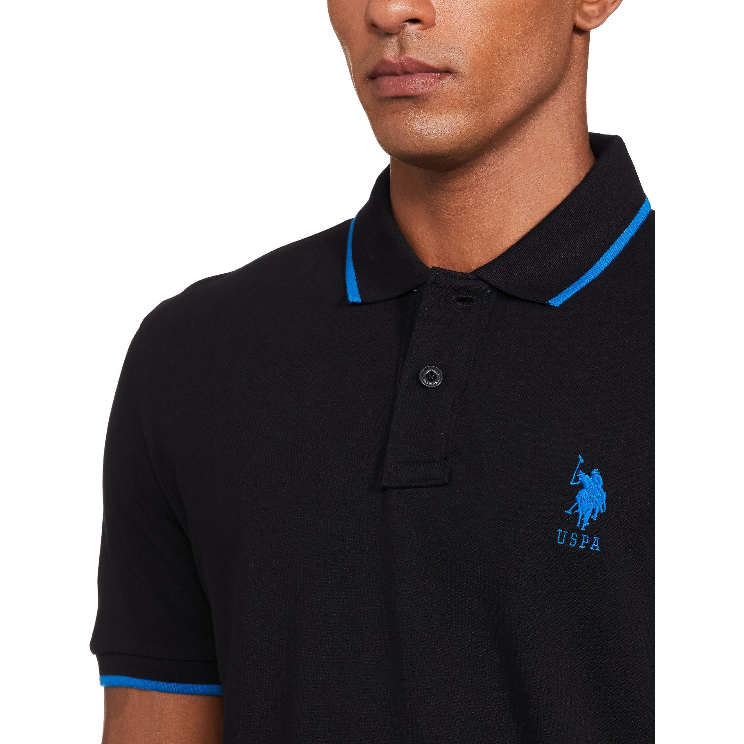 U.S. POLO ASSN. Men's Regular Fit T-Shirt (USTSHS1537_Black_XL)