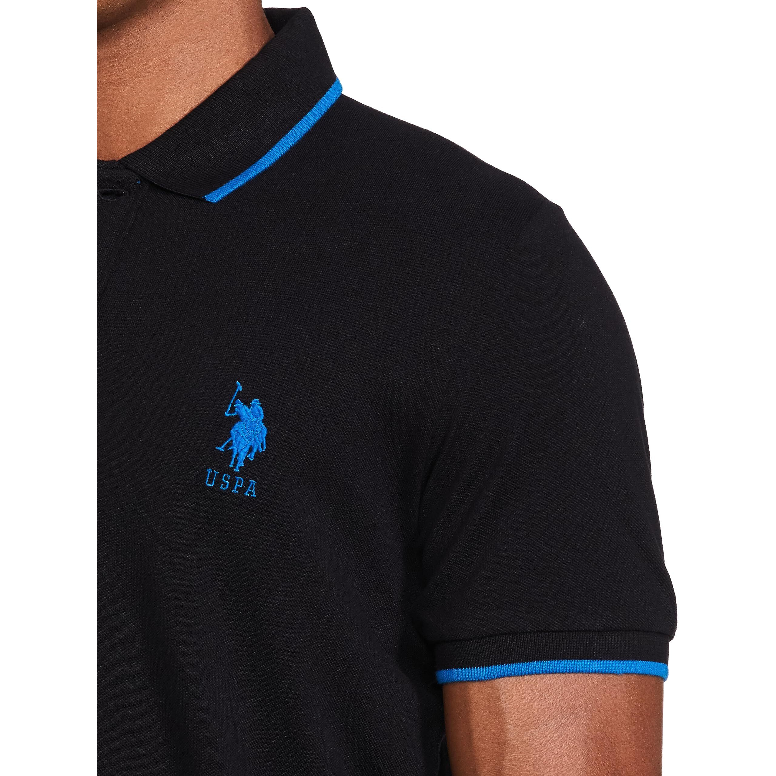 U.S. POLO ASSN. Men's Regular Fit T-Shirt (USTSHS1537_Black_XL)