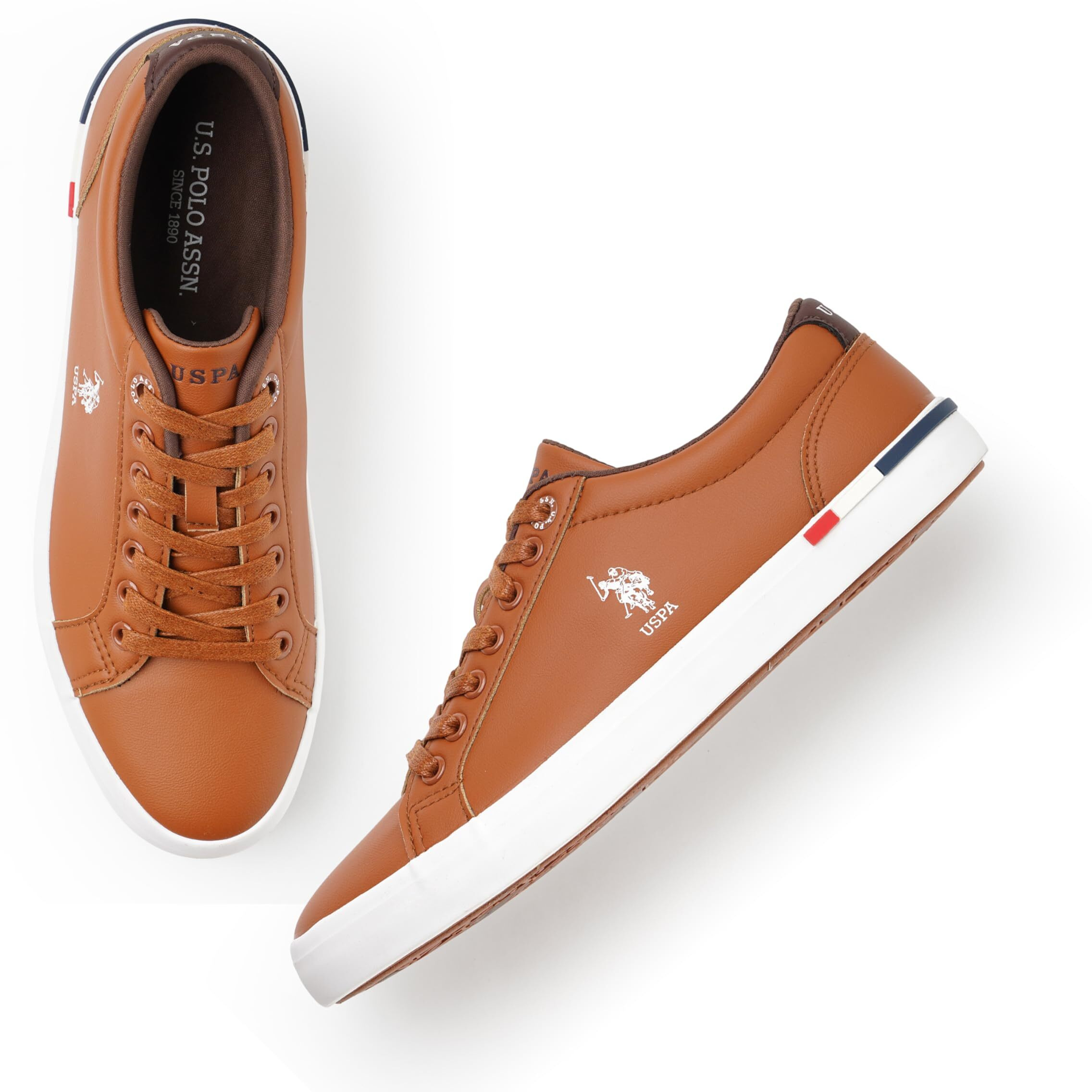 U.S. POLO ASSN. Mens Anton 2.0 Tan Sneaker - 6 UK (2FD23418K06)