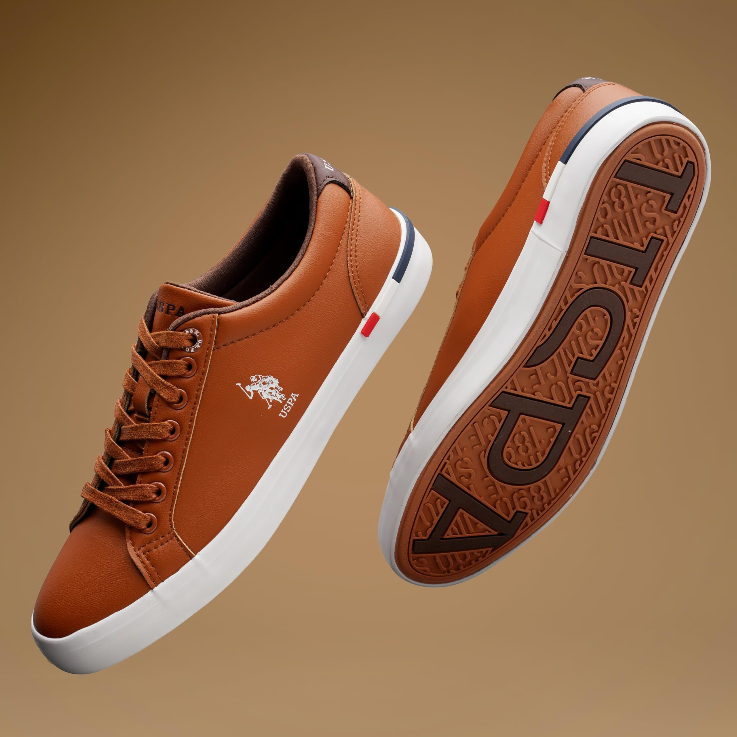 U.S. POLO ASSN. Mens Anton 2.0 Tan Sneaker - 6 UK (2FD23418K06)