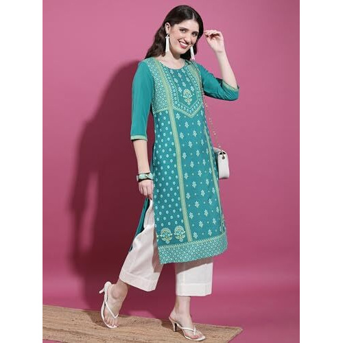 Ketch Women's Cotton Blend Regular Dress Shirt (KHKU000399_Teal
