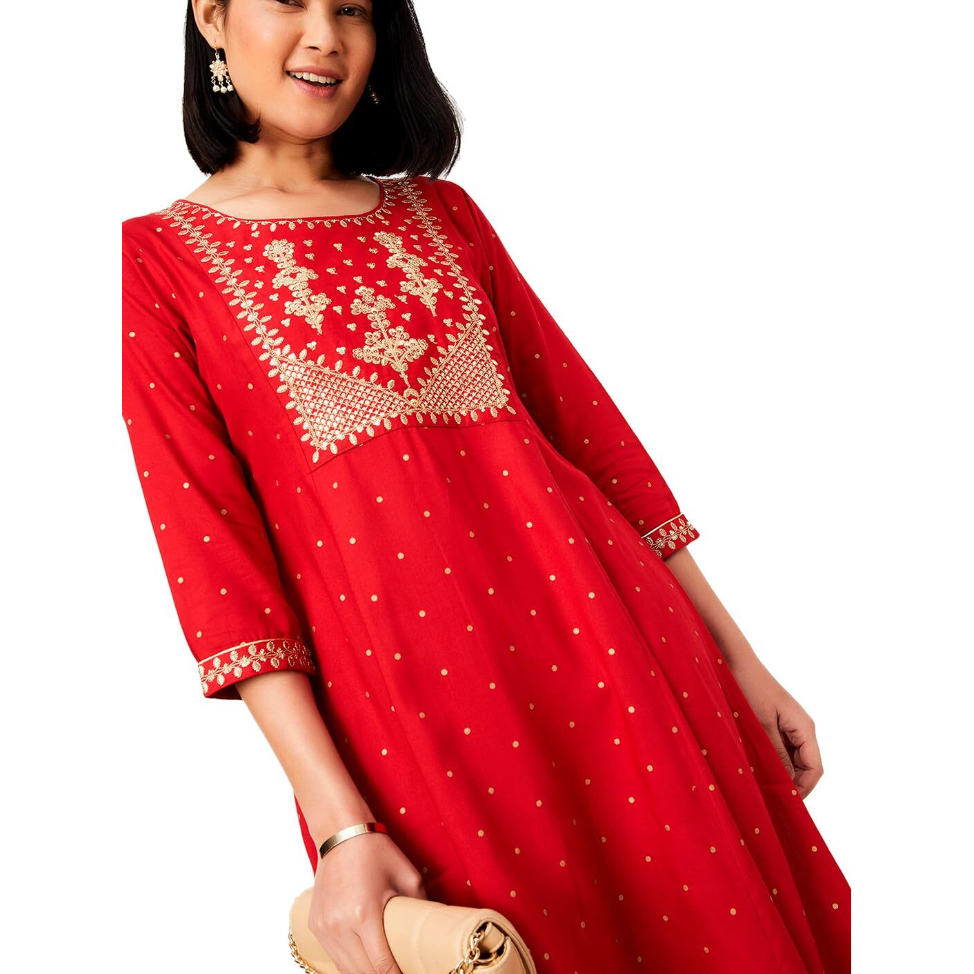 Max Women's Rayon Kurta Set (CTKST44017RED_Red