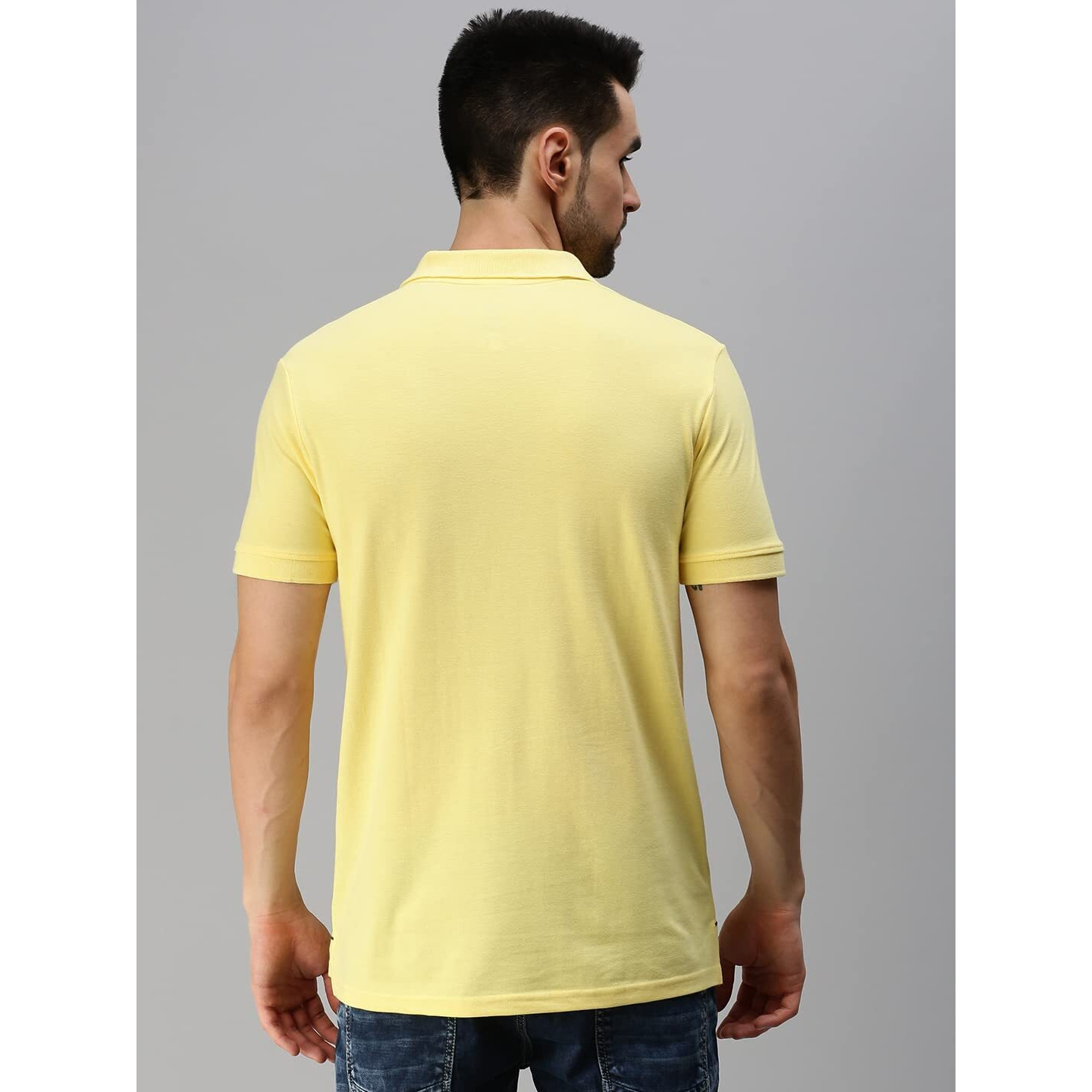 ONN Men's Solid Regular Fit Polo NC432_LMN_1PC_Lemon_L