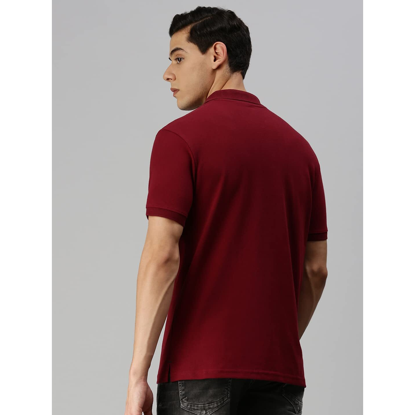 ONN Men's Solid Regular Fit Polo NC432_MRN_1PC_Maroon_S