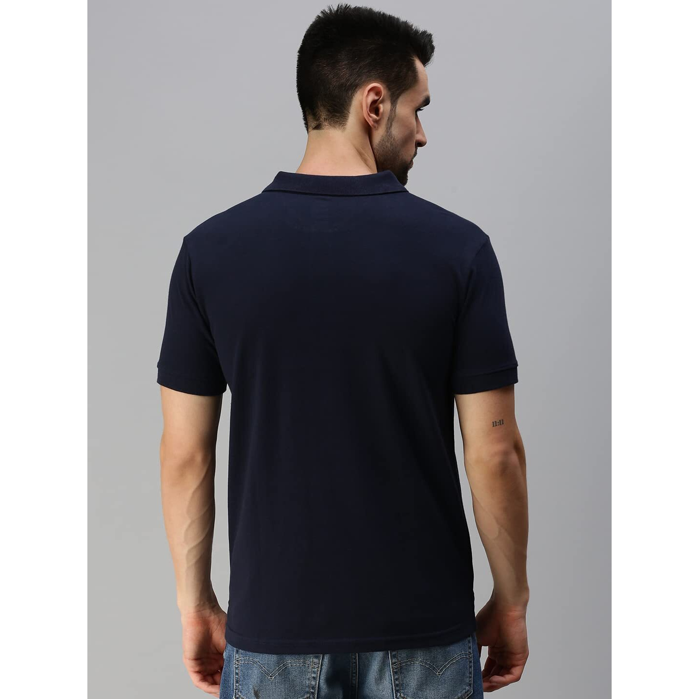 ONN Men's Solid Regular Fit Polo NC432_NB_1PC_Navy Blu_M