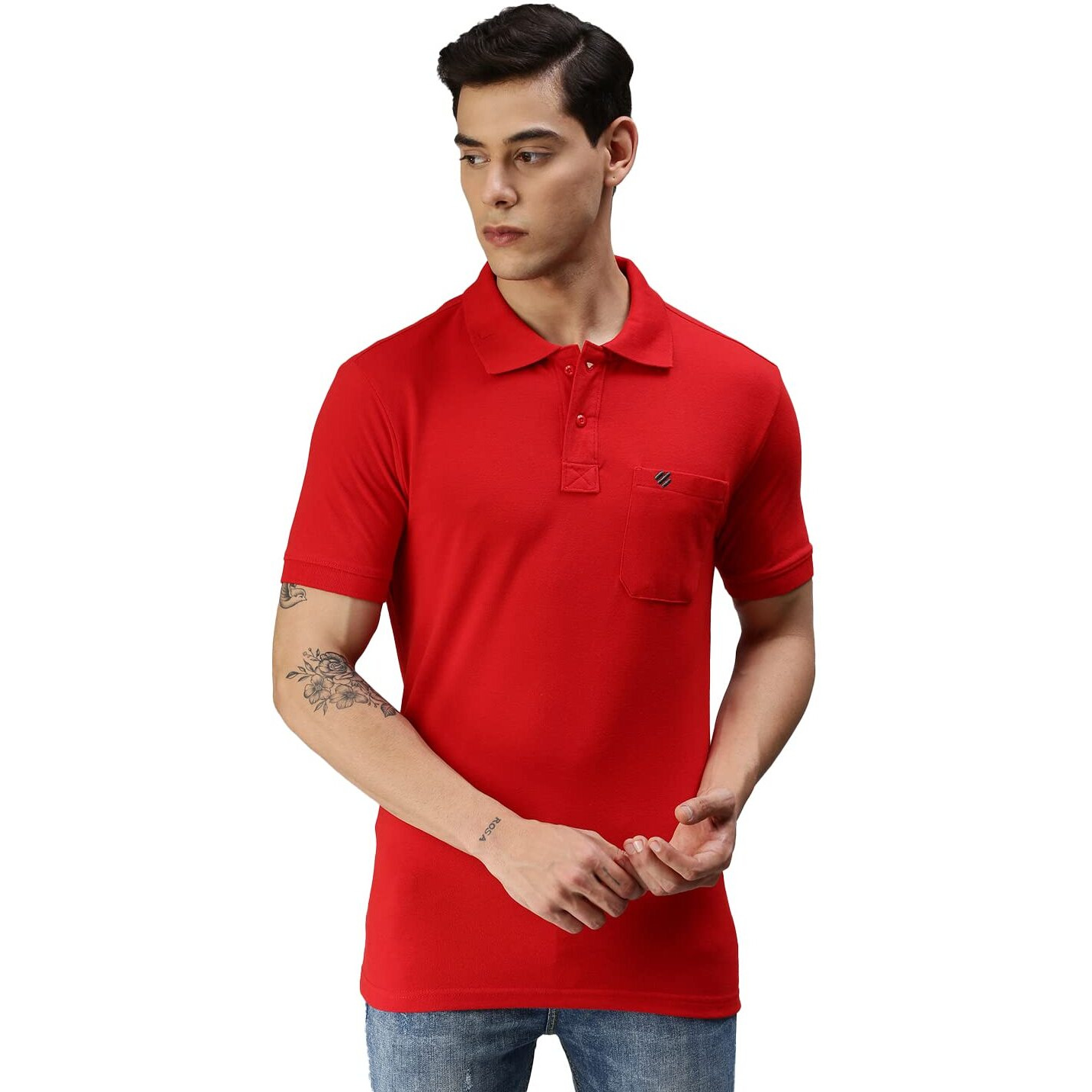 ONN Men's Solid Regular Fit Polo NC432_RD_1PC_Red_2XL 120-125 Cms