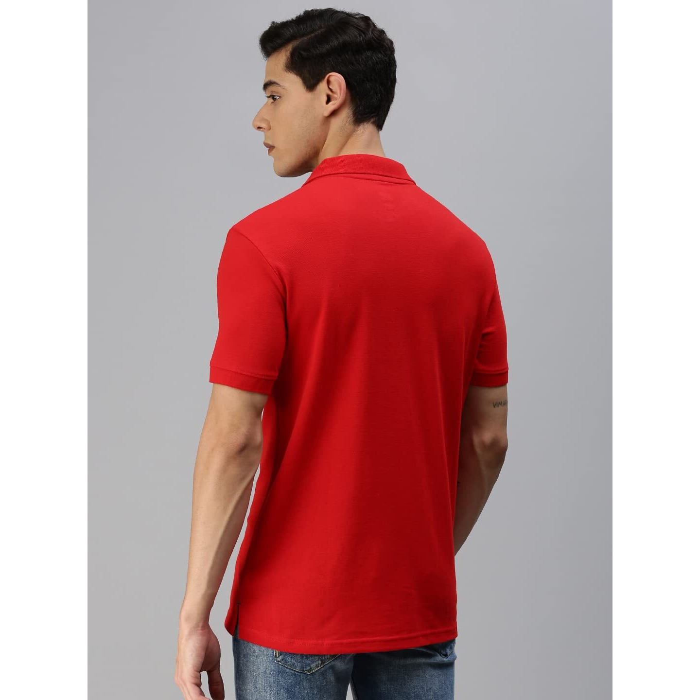 ONN Men's Solid Regular Fit Polo NC432_RD_1PC_Red_2XL 120-125 Cms