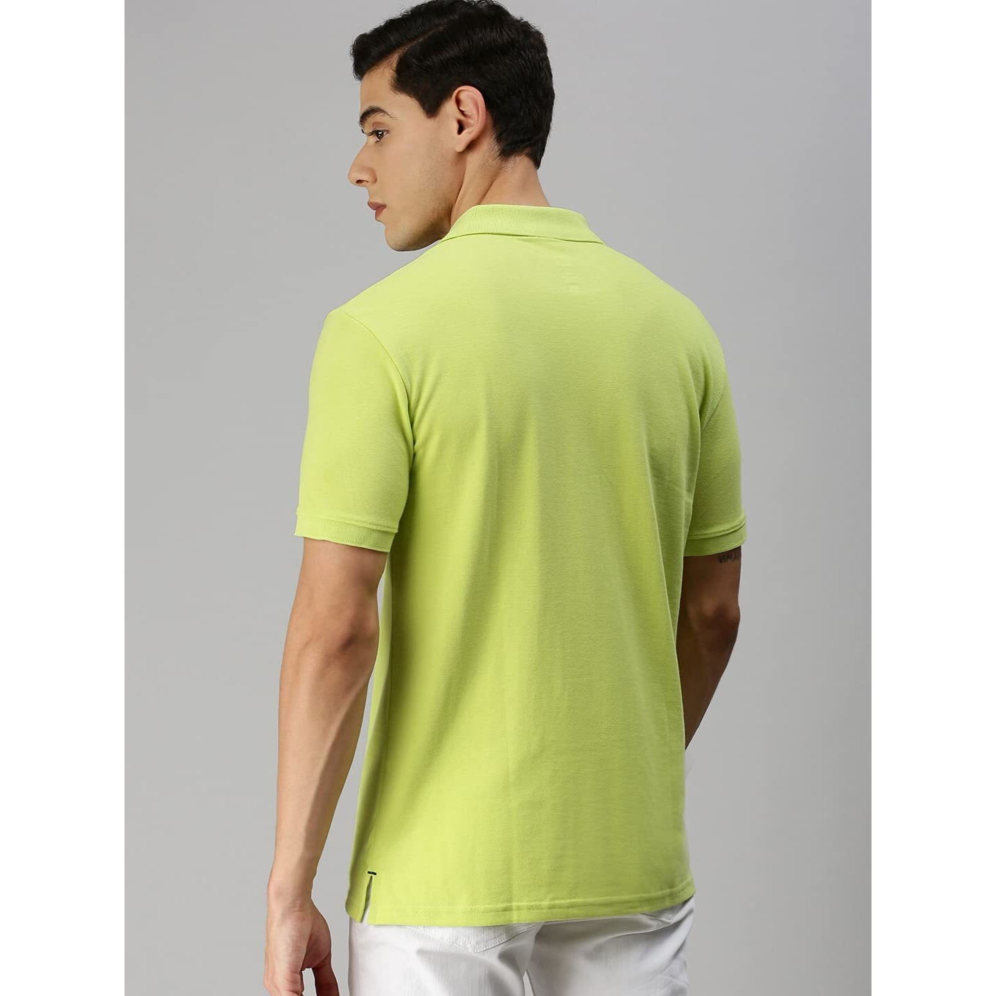ONN Men's Solid Regular Fit Polo NC432_FLGRN_1PC_Fluorescent Grn_XXL