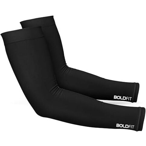 Boldfit Arm Sleeves for Men & Women UV Protection Hand Sleeves for Boys & Girls Sun Protection Sleeves for Men Arm Sleeves for Women for Running, Hand Cover Arm Sleeves for Bike Riding - 1 Pair Large