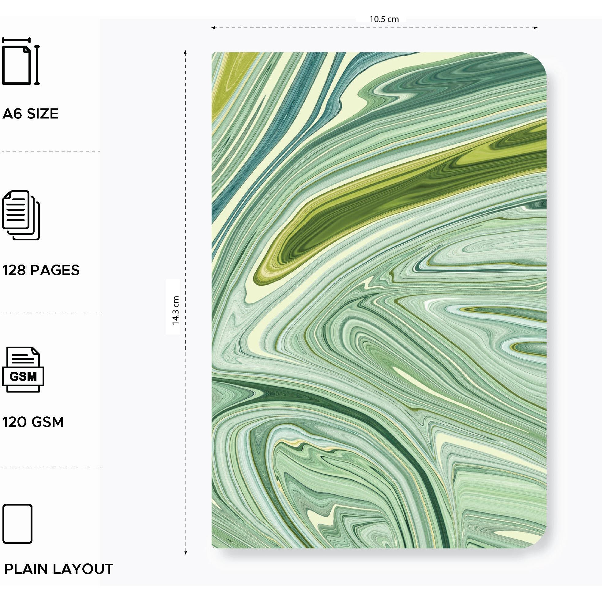 Factor Notes Sketchbook A6 Pocket Sized, Textured Fine Grain Medium Surface 120 GSM (Malibu)