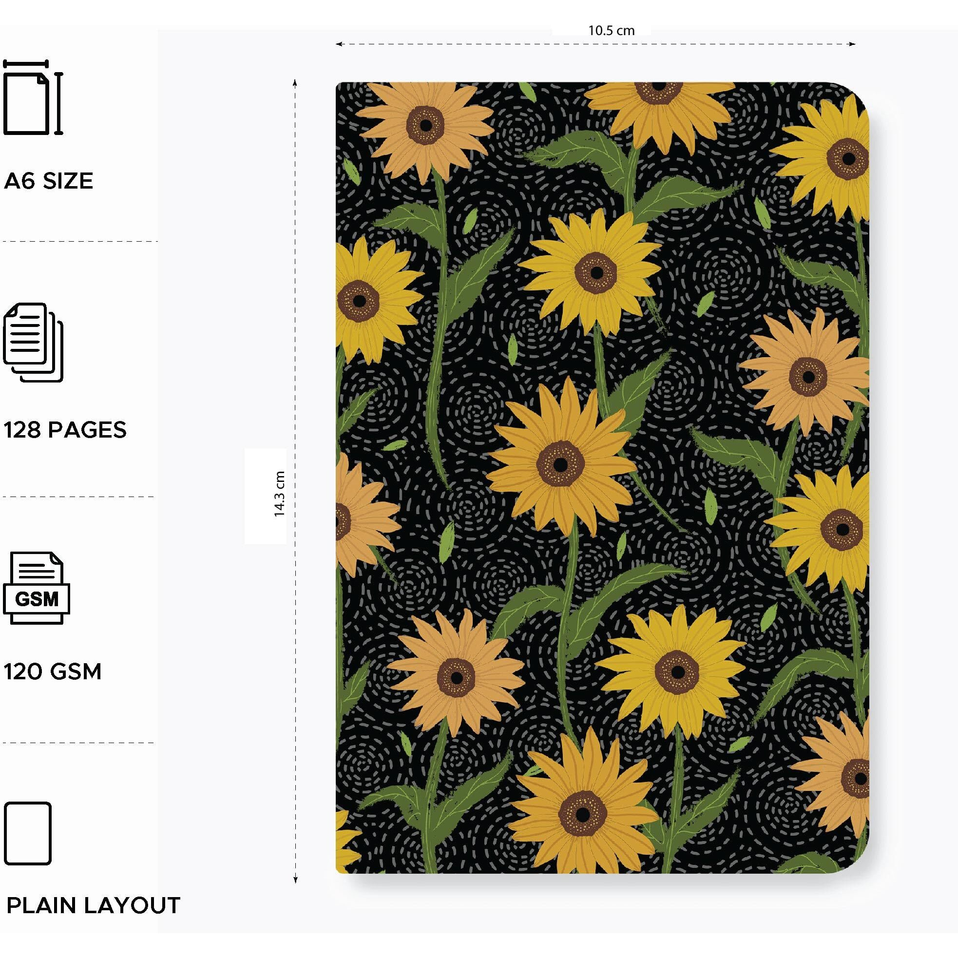 Factor Notes Sketchbook A6 Pocket Sized, Textured Fine Grain Medium Surface 120 GSM (Sunshore)