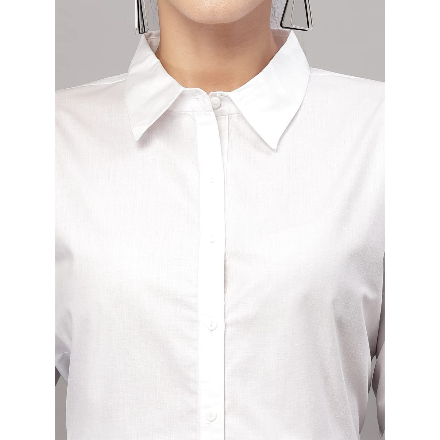 Style Quotient Women Solid Polycotton Regular Formal Shirt