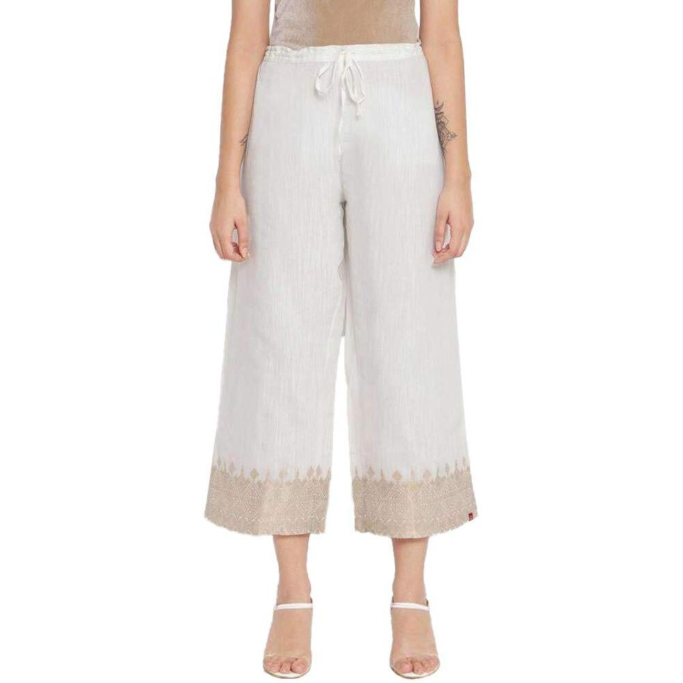 BIBA WOMEN YARNDYED MIX AND MATCH(BANARSI16122_OFF WHITE_M)