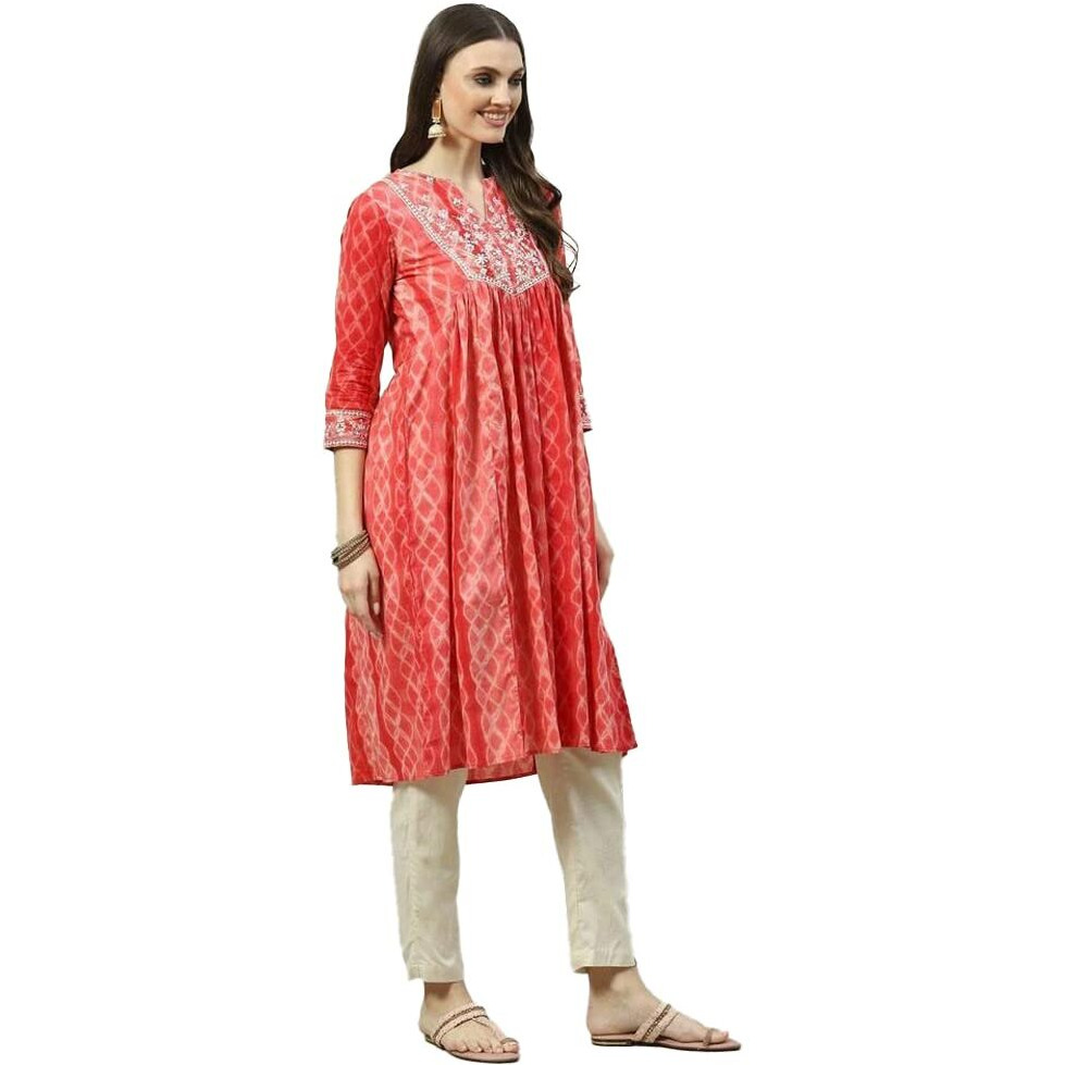 BIBA Women Printed Mix and Match(CHIKANKA18601_RED_32)