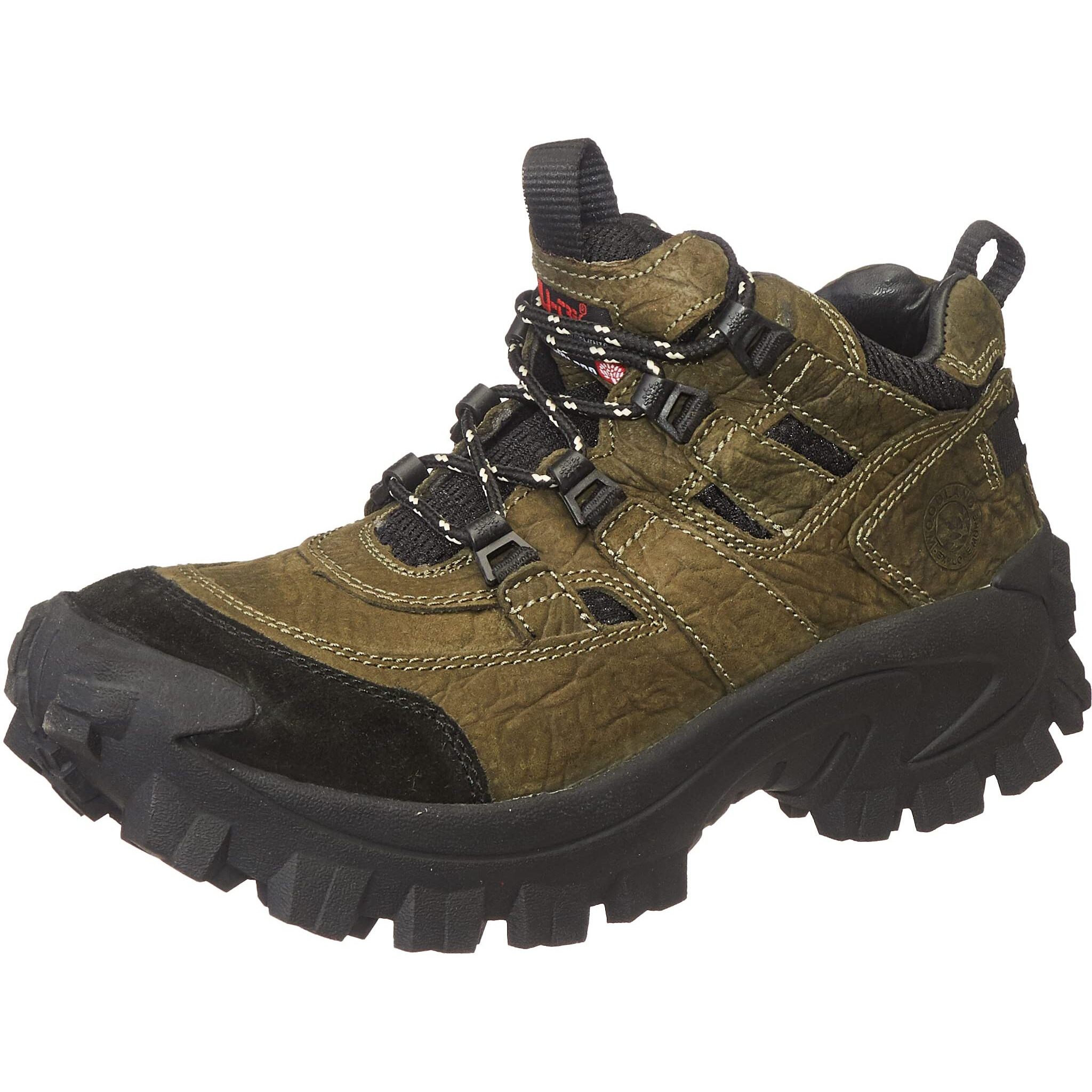 Woodland Men's Olive Green Leather Sneaker-7 UK (41 EU) (G 40777CMA)