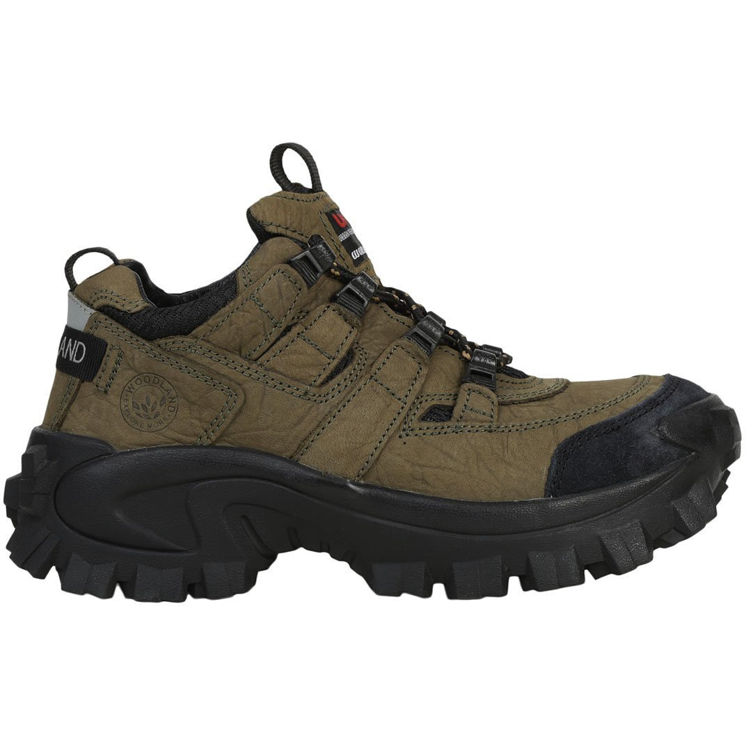 Woodland Men's Olive Green Leather Sneaker-7 UK (41 EU) (G 40777CMA)