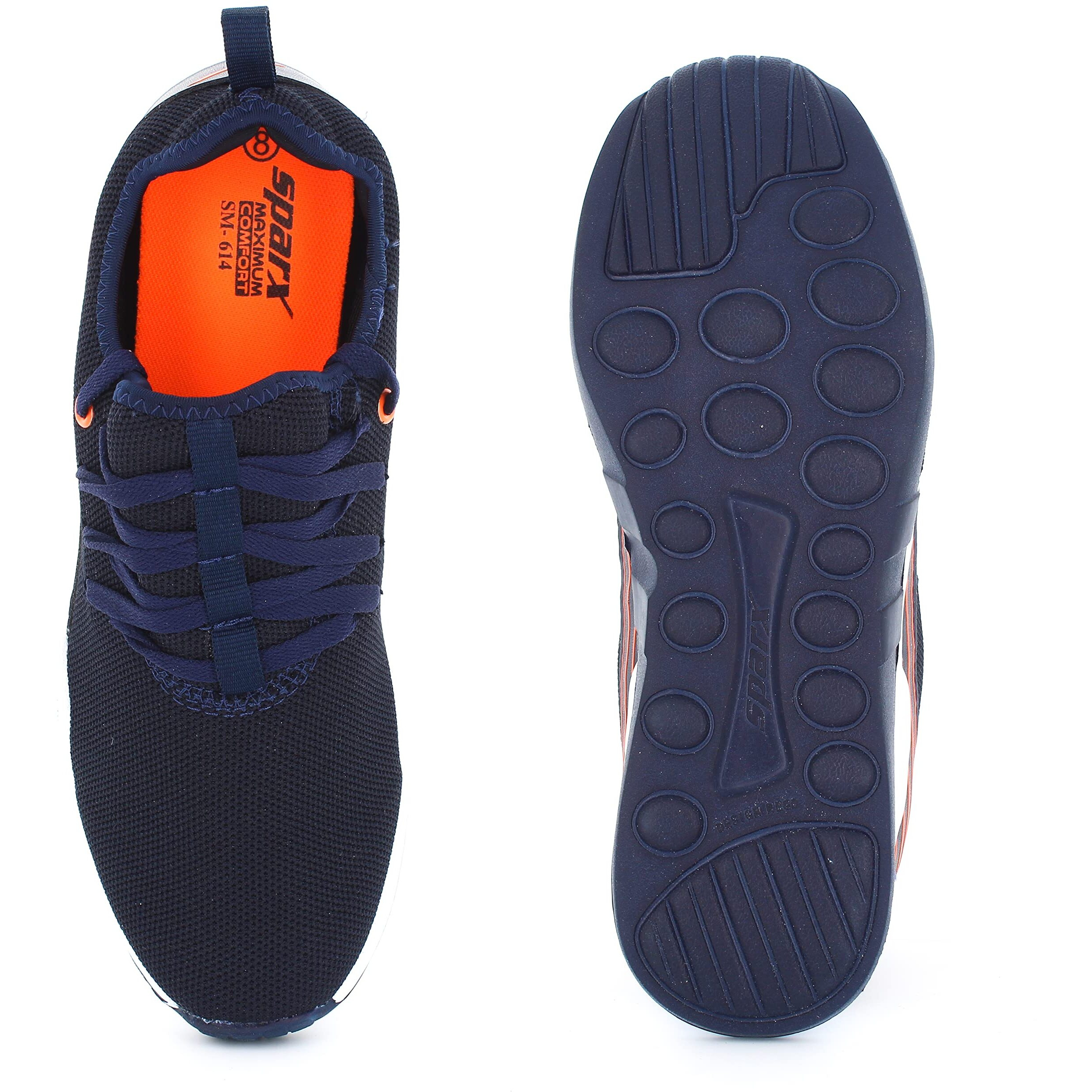 Sparx Mens SM 614 | Enhanced Durability & Soft Cushion | Blue Running Shoe - 10 UK (SM 614)