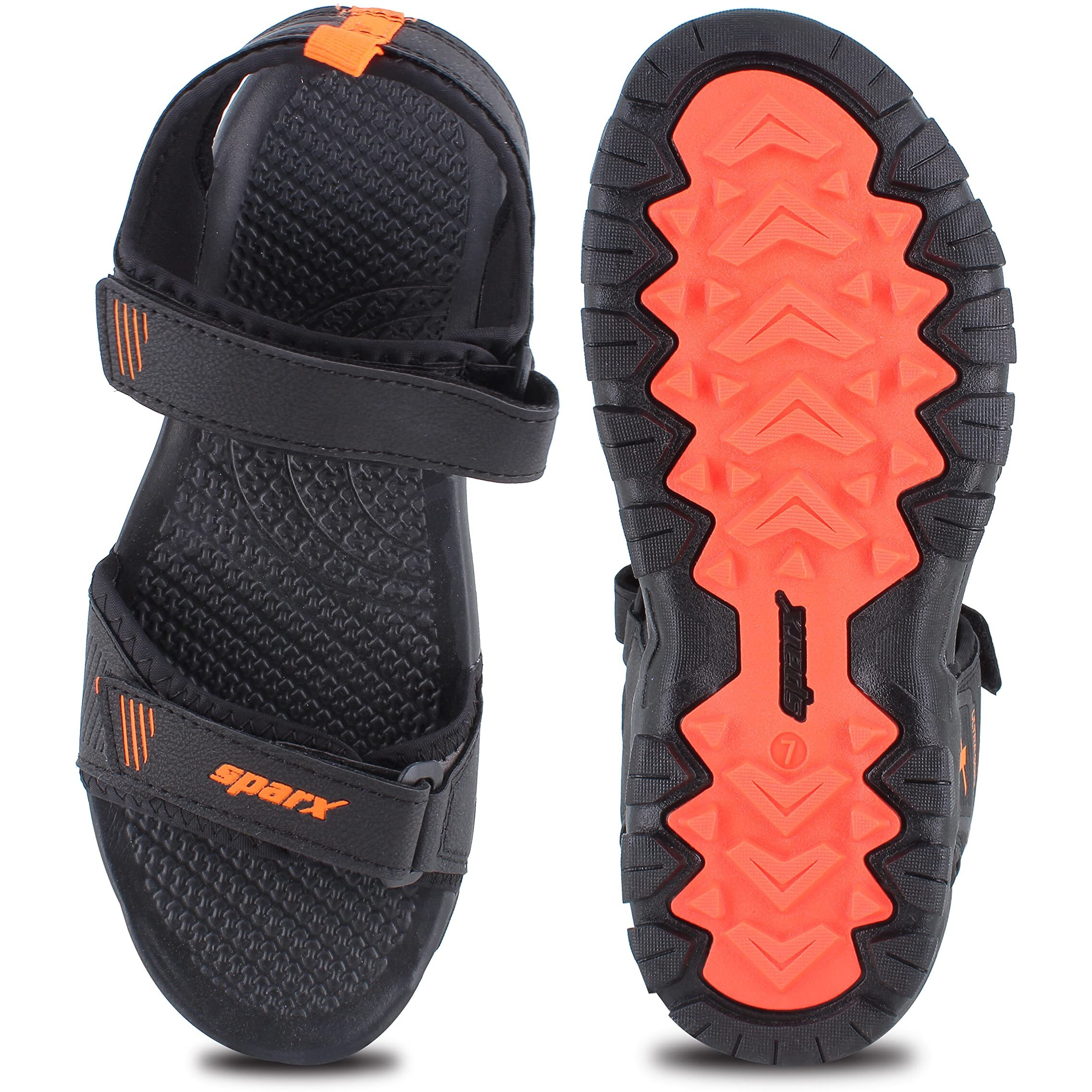 Sparx mens SS 561 | Latest, Daily Use, Stylish Floaters | Orange Sport Sandal - 7 UK (SS 561)