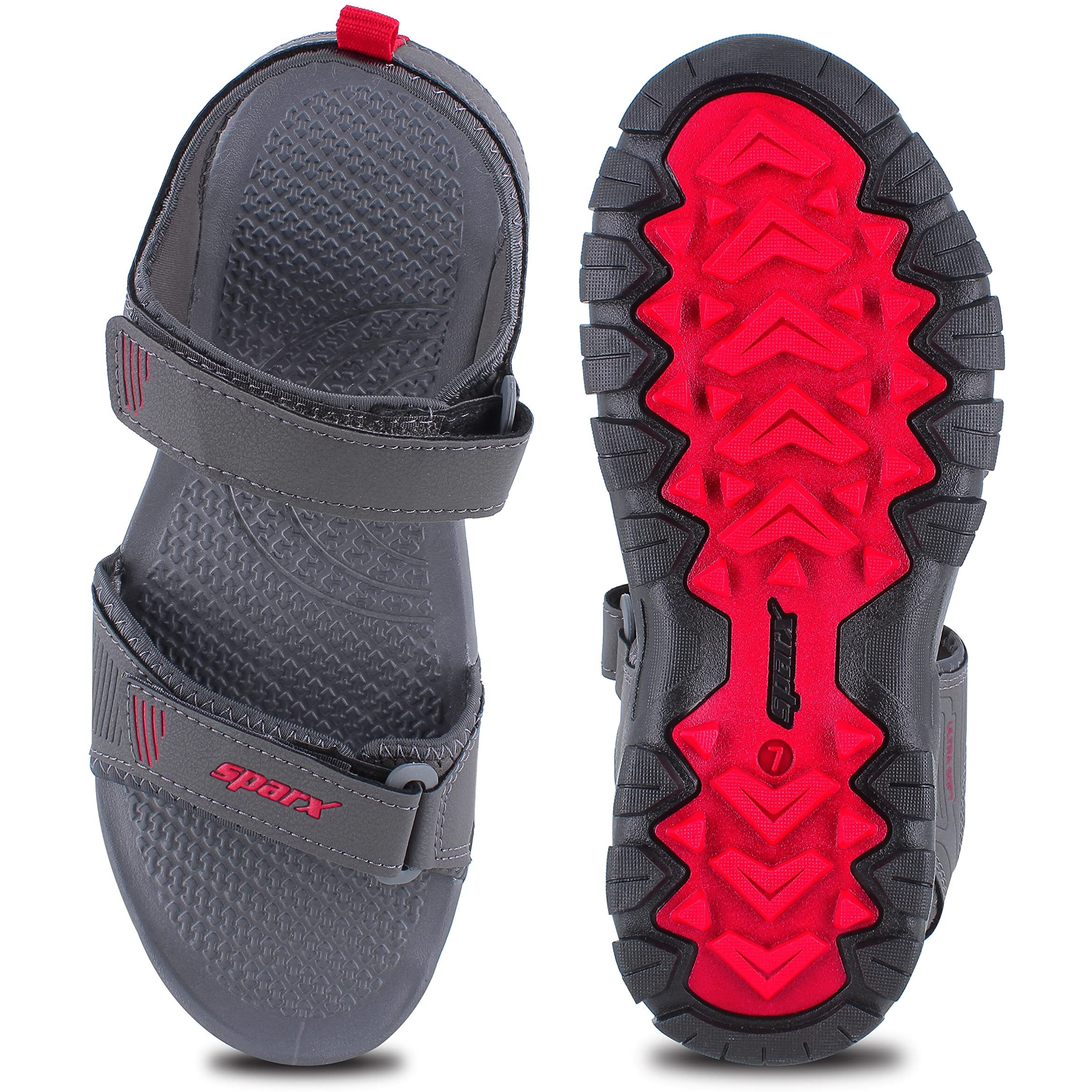 Sparx mens SS 561 | Latest, Daily Use, Stylish Floaters | Grey Sport Sandal - 8 UK (SS 561)