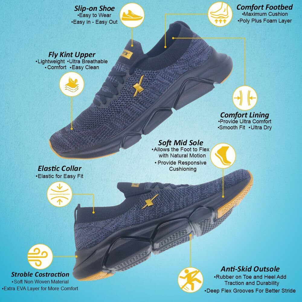 Sparx Mens SM 680 | Enhanced Durability & Soft Cushion | Black Walking Shoe - 6 UK (SM 680)