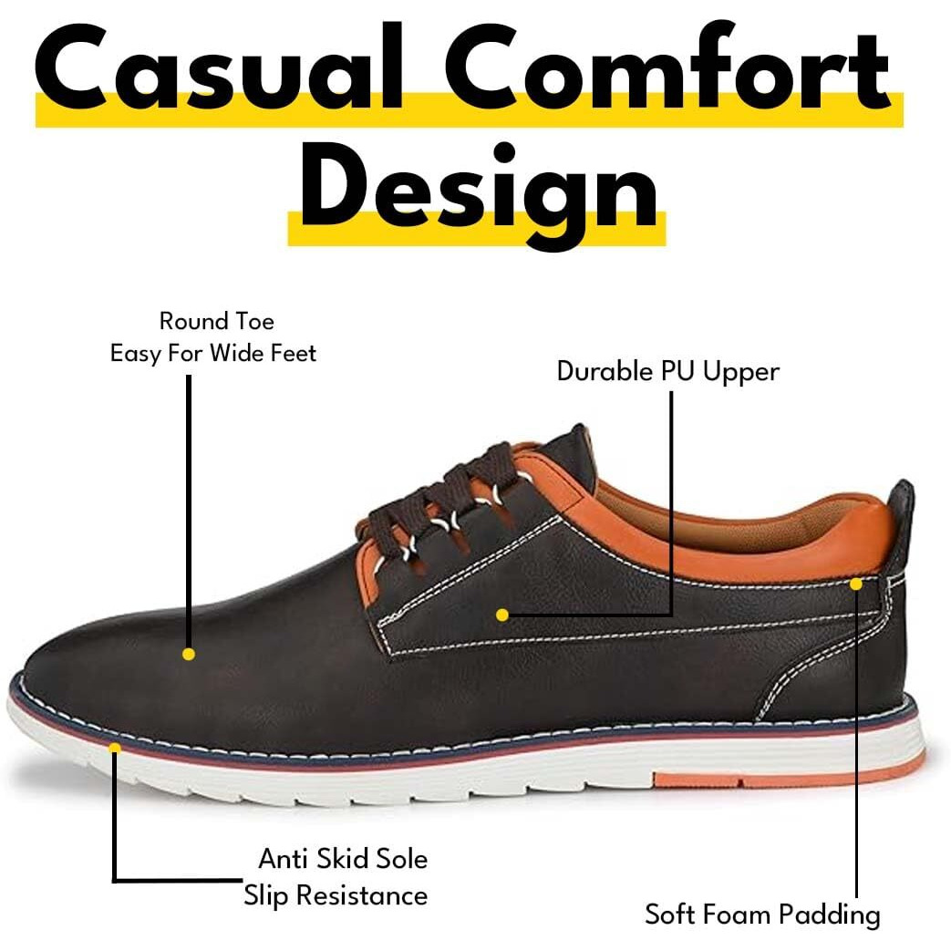 Centrino Men's 3323 Coffee Sneakers-9 UK (43 EU) (10 US) (5504-1)