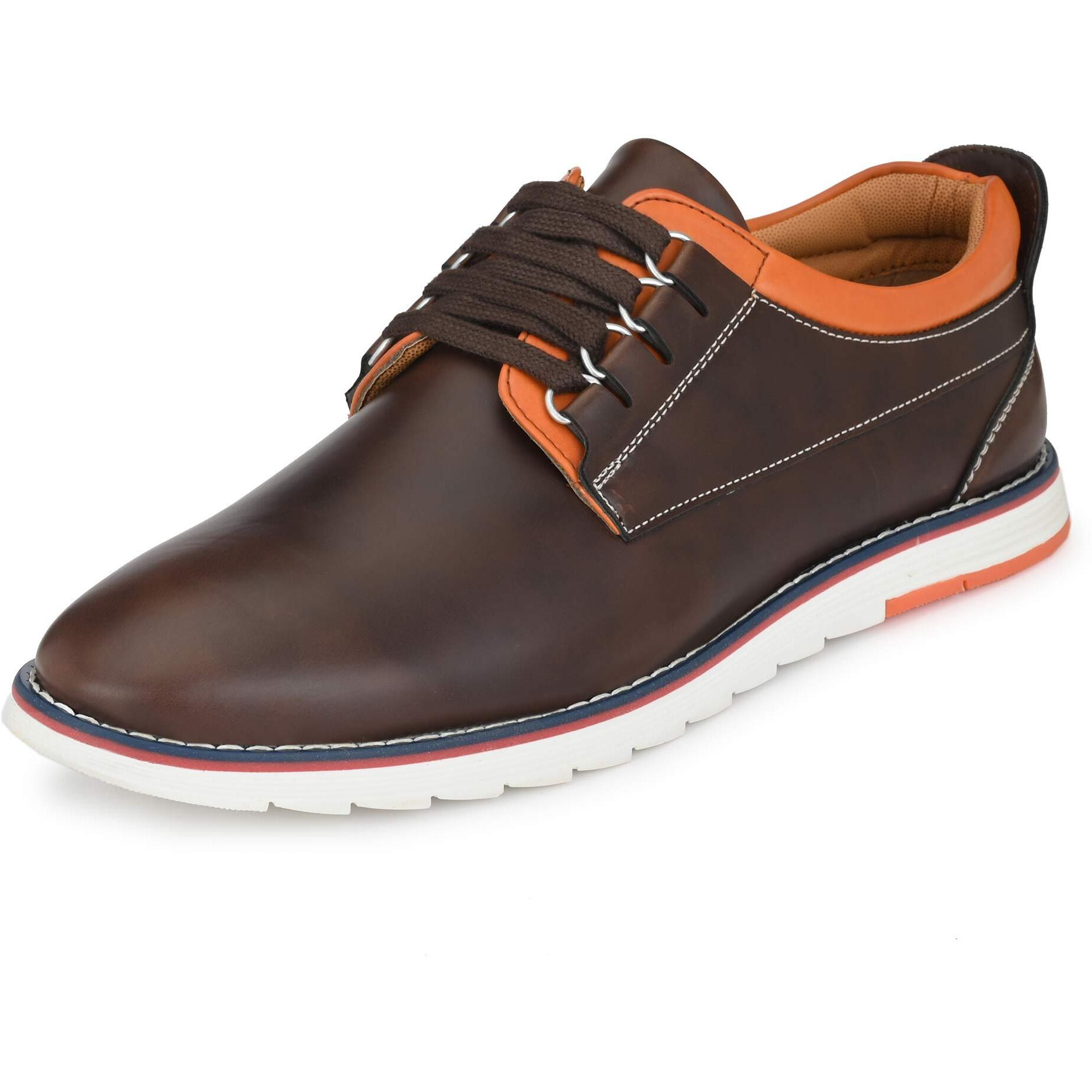 Centrino Men's 3323 Oil Pull Coffee Sneakers-6 UK (X-Wide) (5507-1)