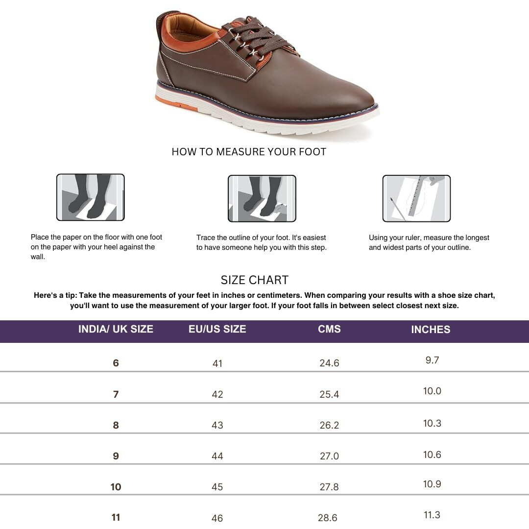 Centrino Men's 3323 Oil Pull Coffee Sneakers-6 UK (X-Wide) (5507-1)
