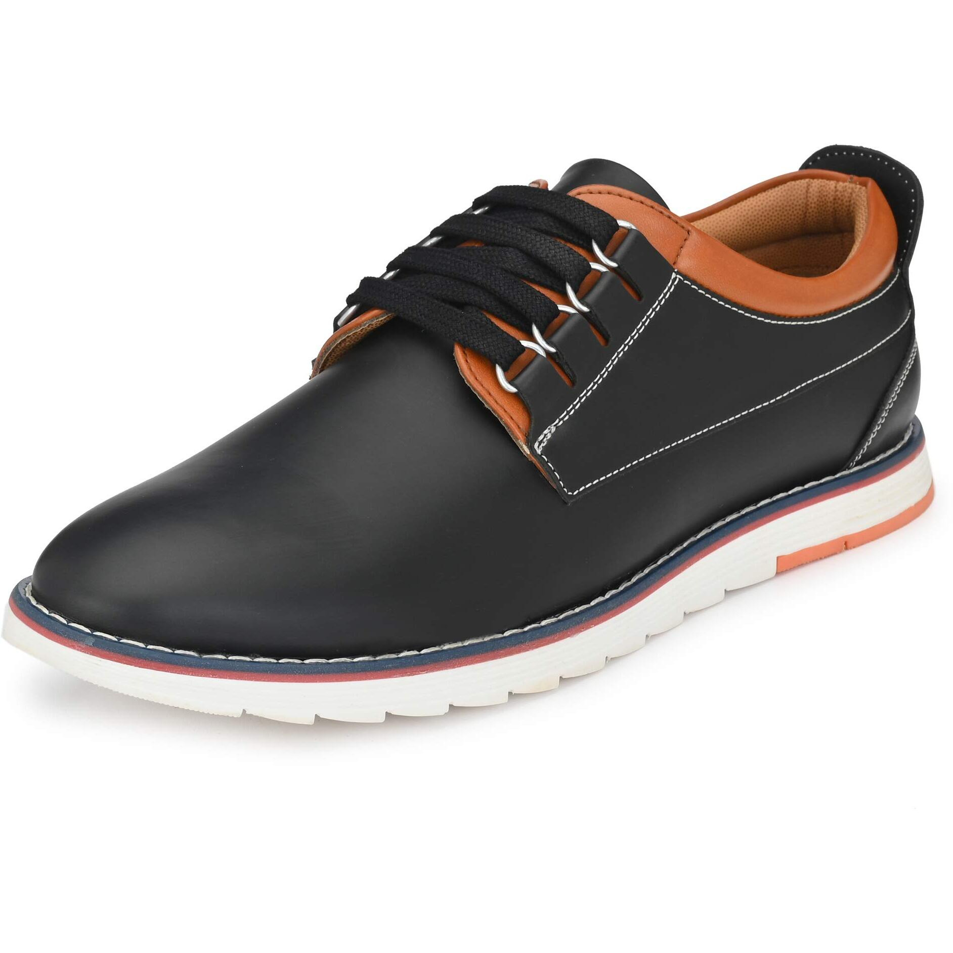 Centrino Men's 3323 Oil Pull Black Sneakers-7 UK (X-Wide) (5508-1)