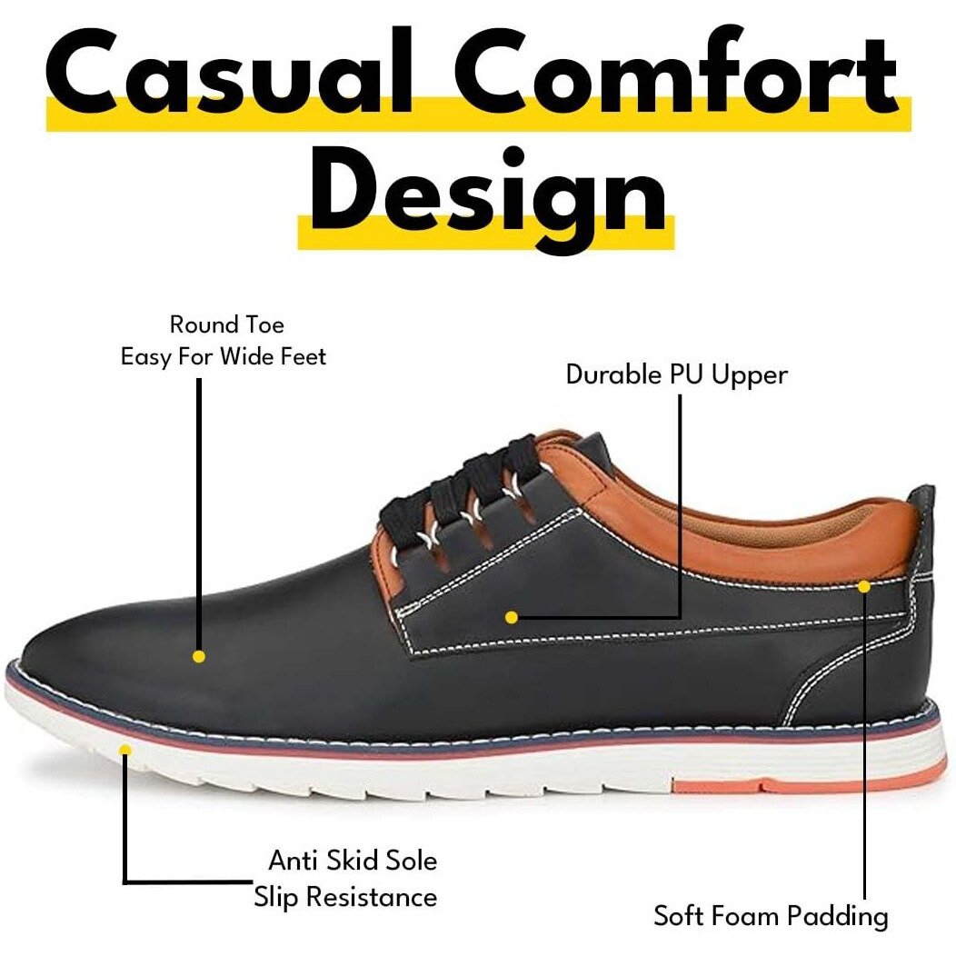 Centrino Men's 3323 Oil Pull Black Sneakers-7 UK (X-Wide) (5508-1)