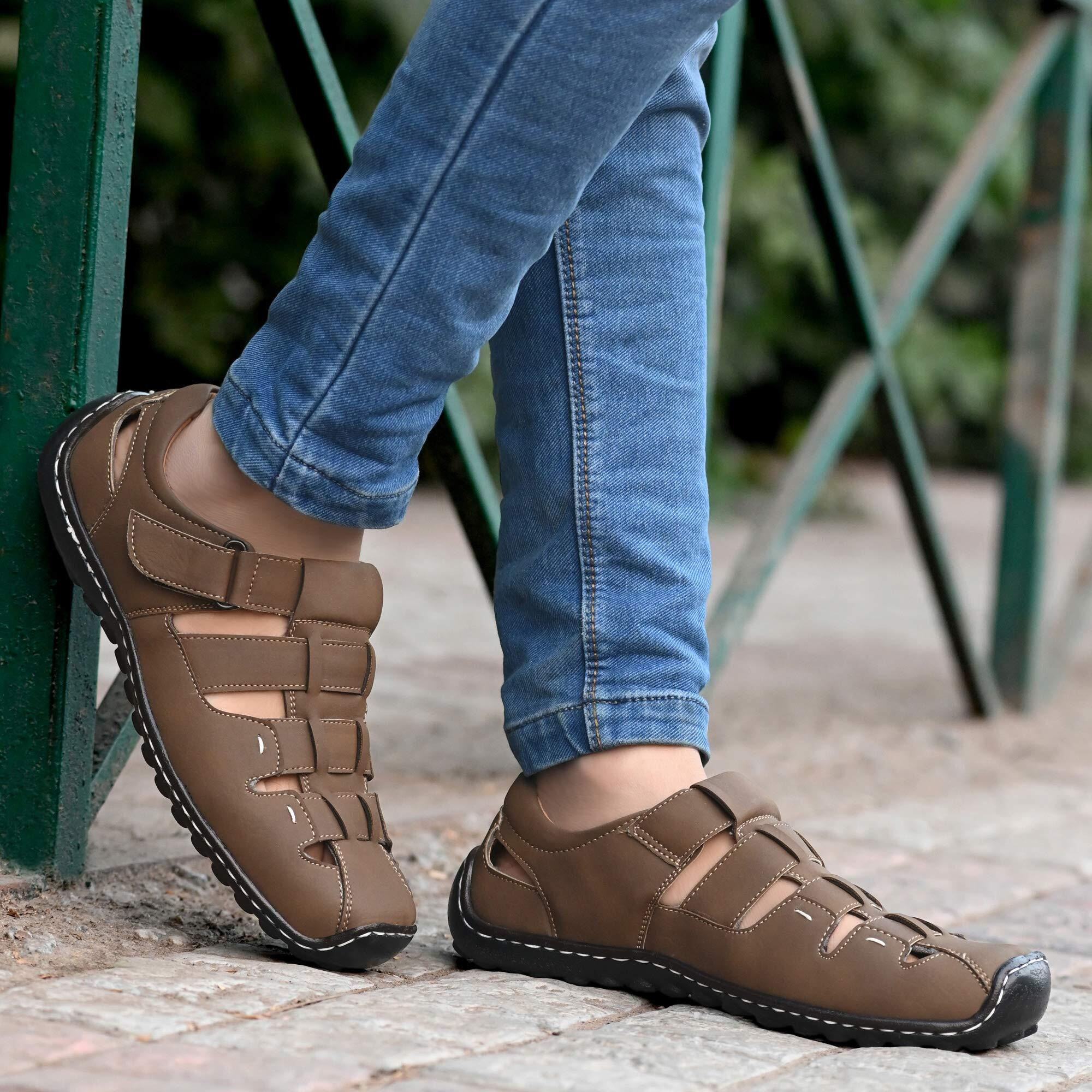 Centrino Men's 6114 Olive Fisherman Sandals_8 UK (6114-9)